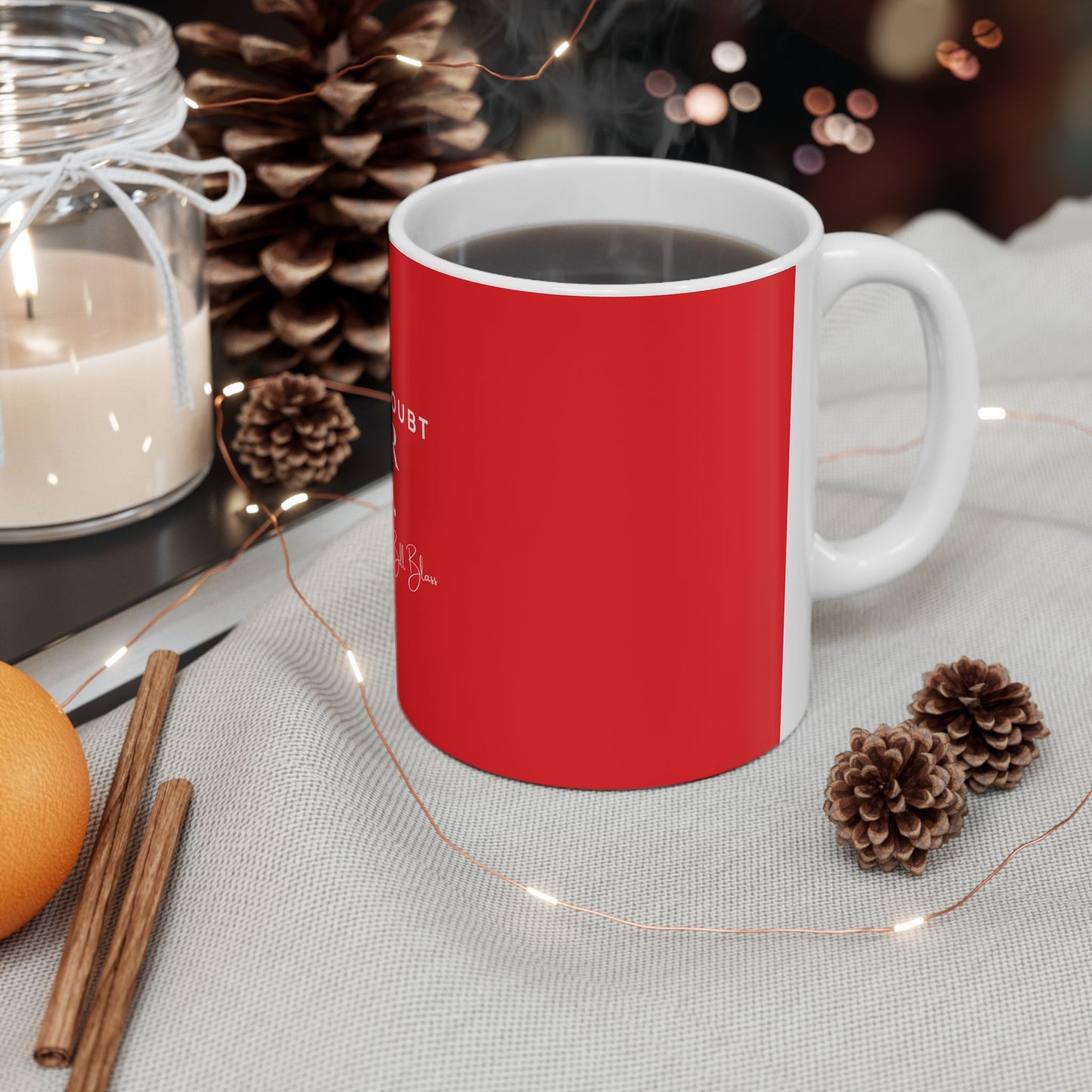 Bill Blass Fashionista Mug, When in Doubt, Wear Red