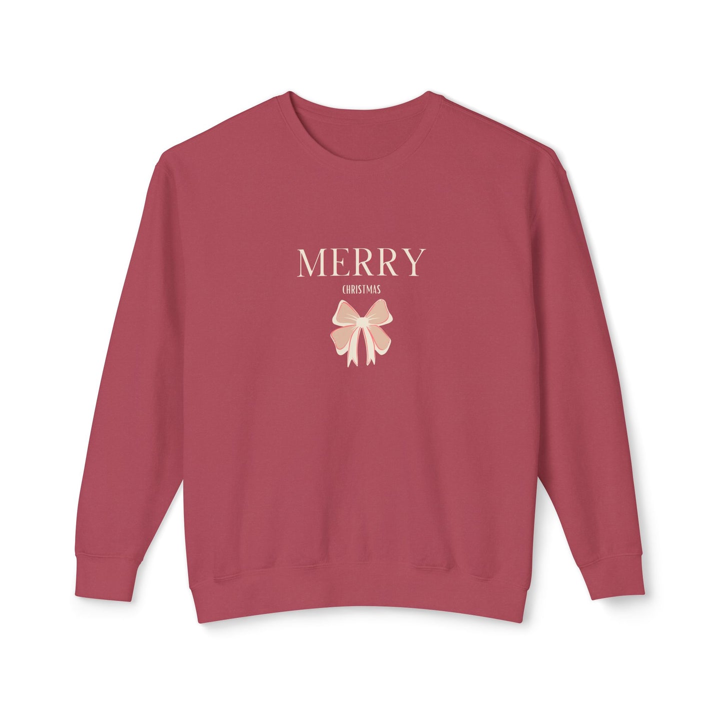 Merry Christmas Bow Ladies Sweatshirt