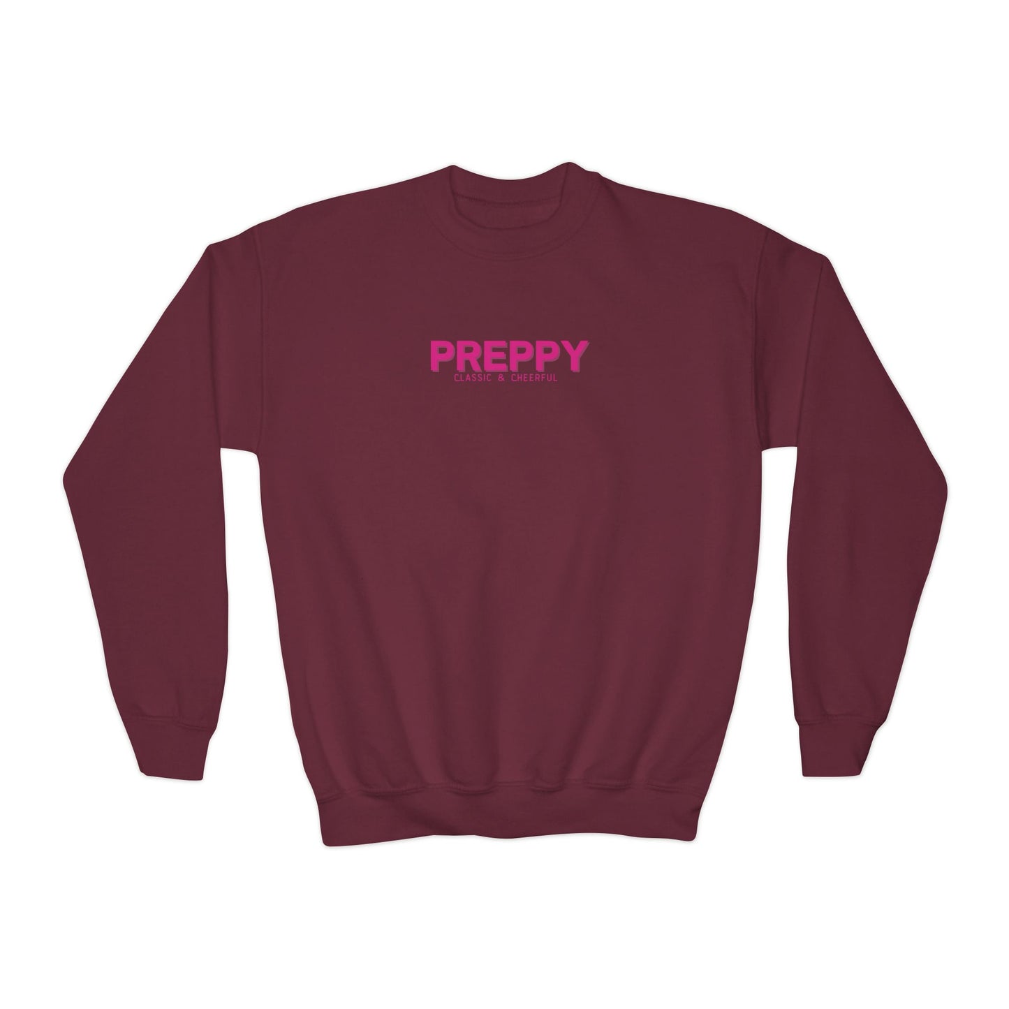 Preppy Teen Sweatshirt - burgundy