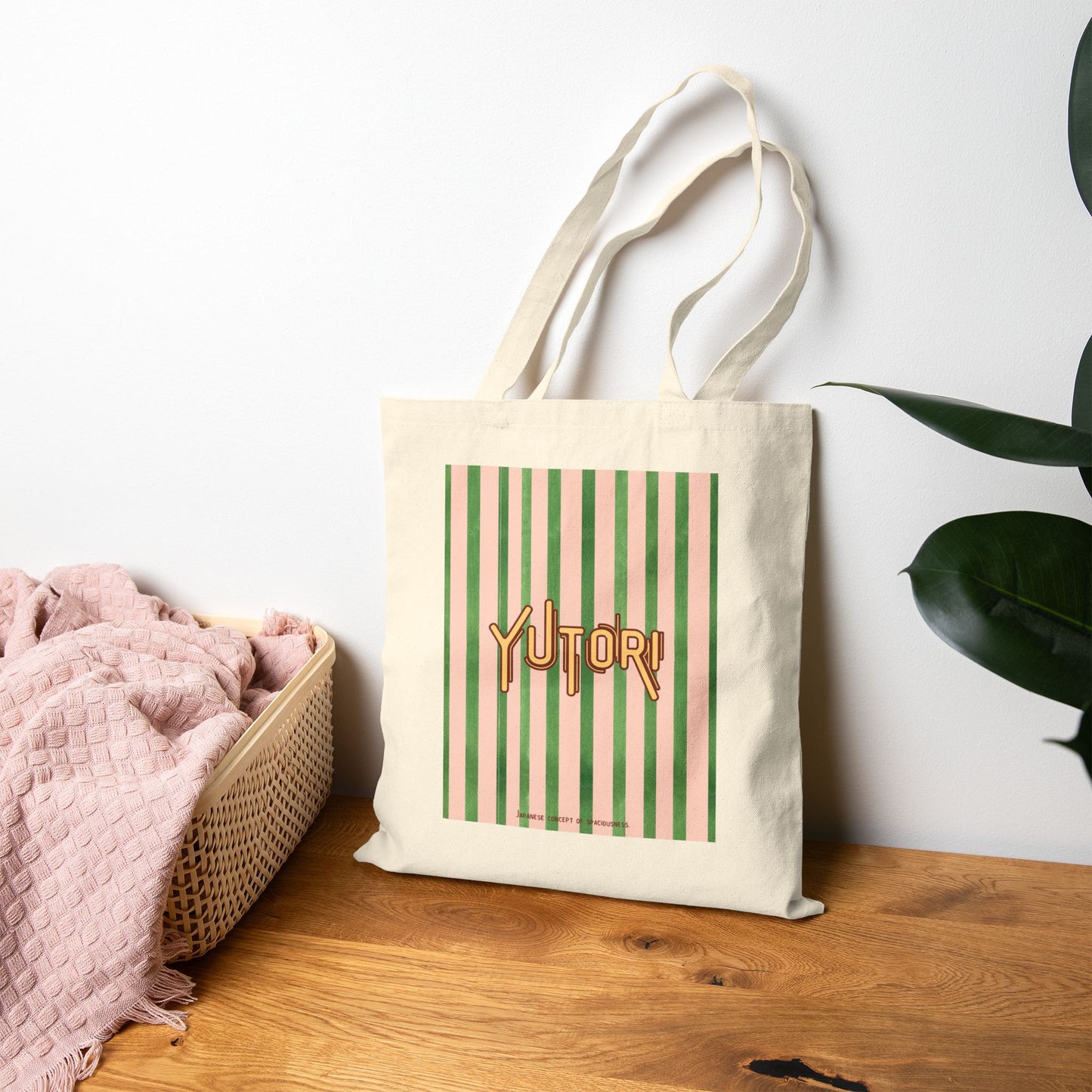 Japanese Philosophy YUTORI Canvas Tote, Zen-inspired
