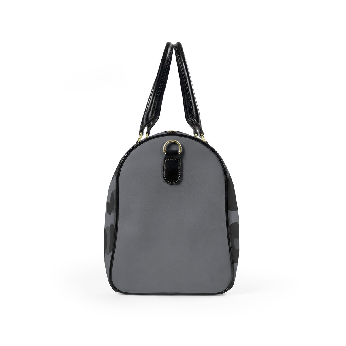 Weekender Travel Bag — Gray Leopard Faux Leather Duffle ("le weekend")