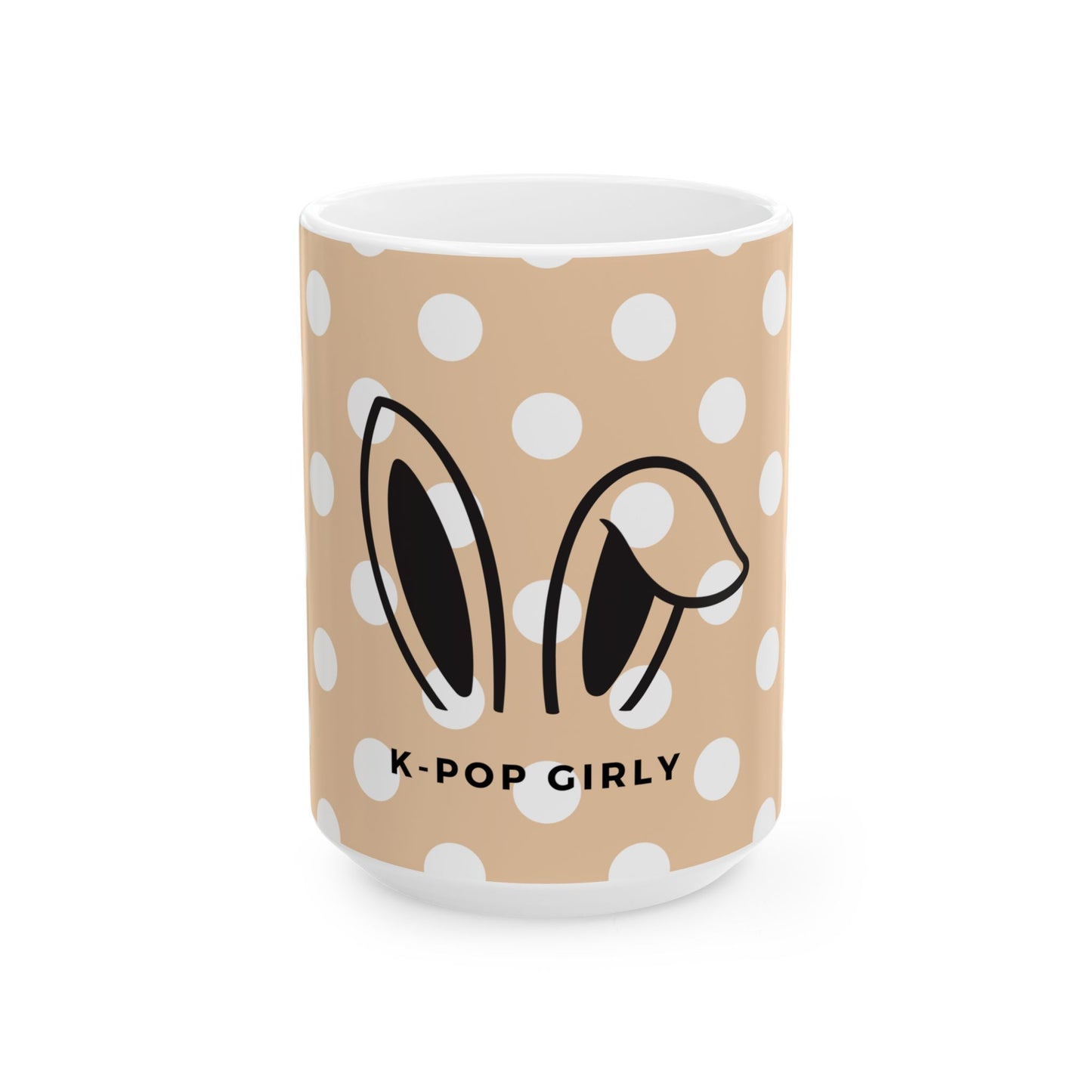 K-Pop Girly Polka Dot Ceramic Mug