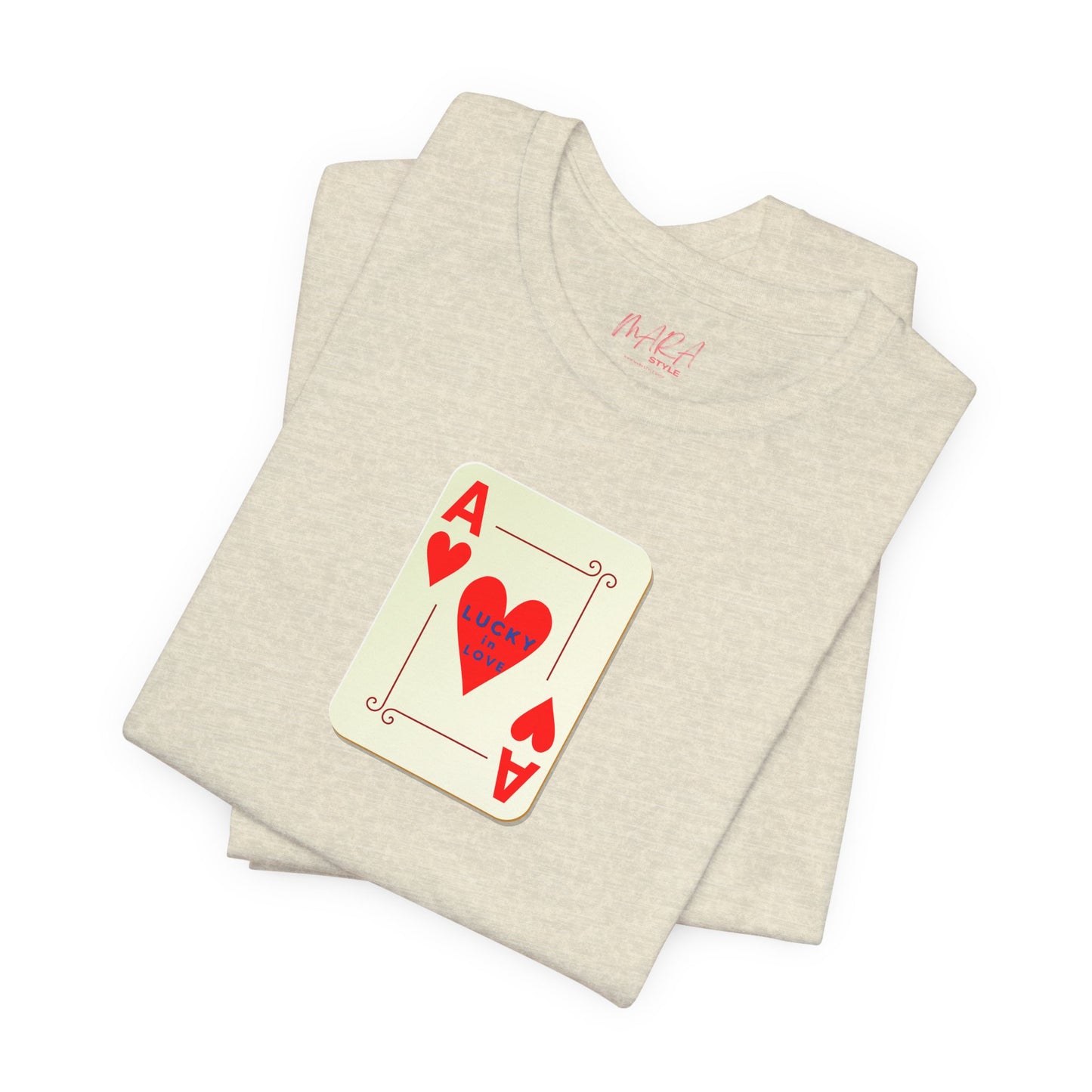 Lucky in Love Ladies Tee, Ace of Hearts,