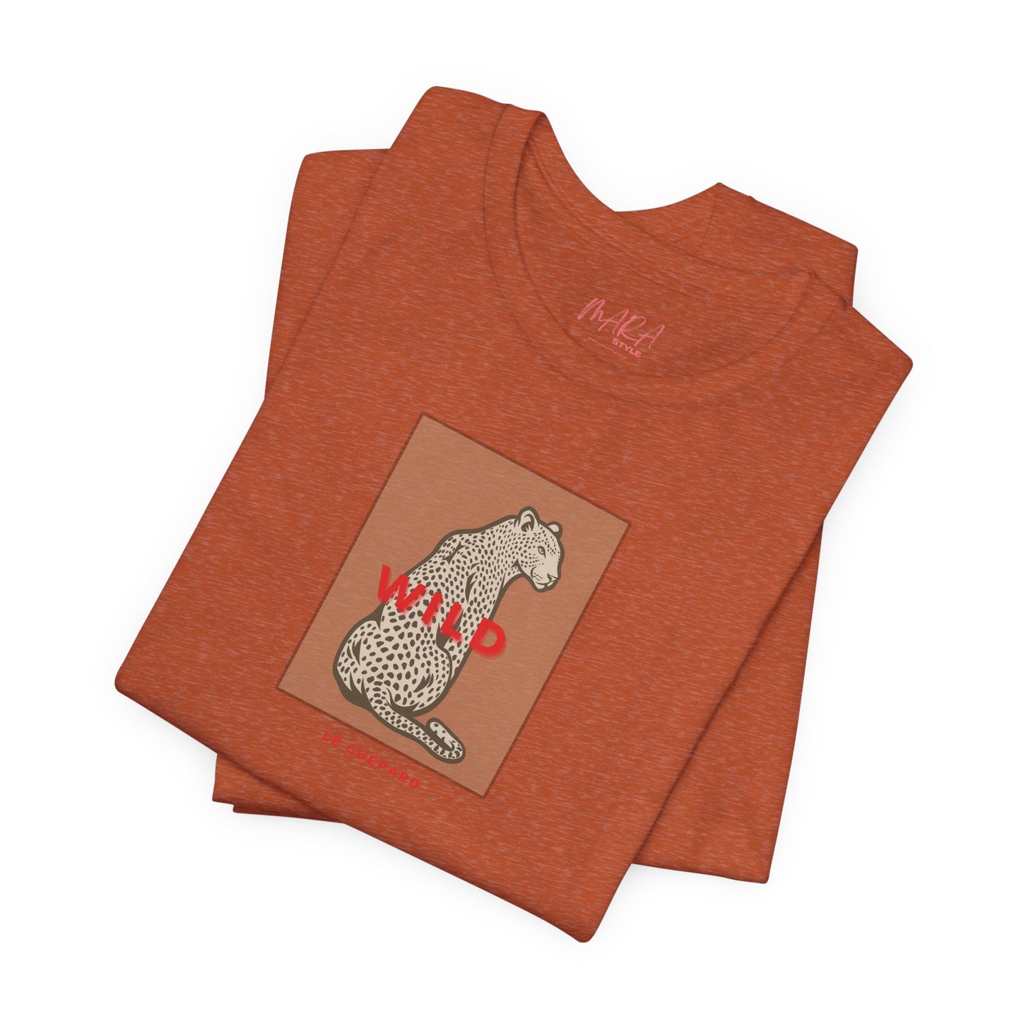 WILD Cheetah TAN Tshirt | Le Guepard Tee