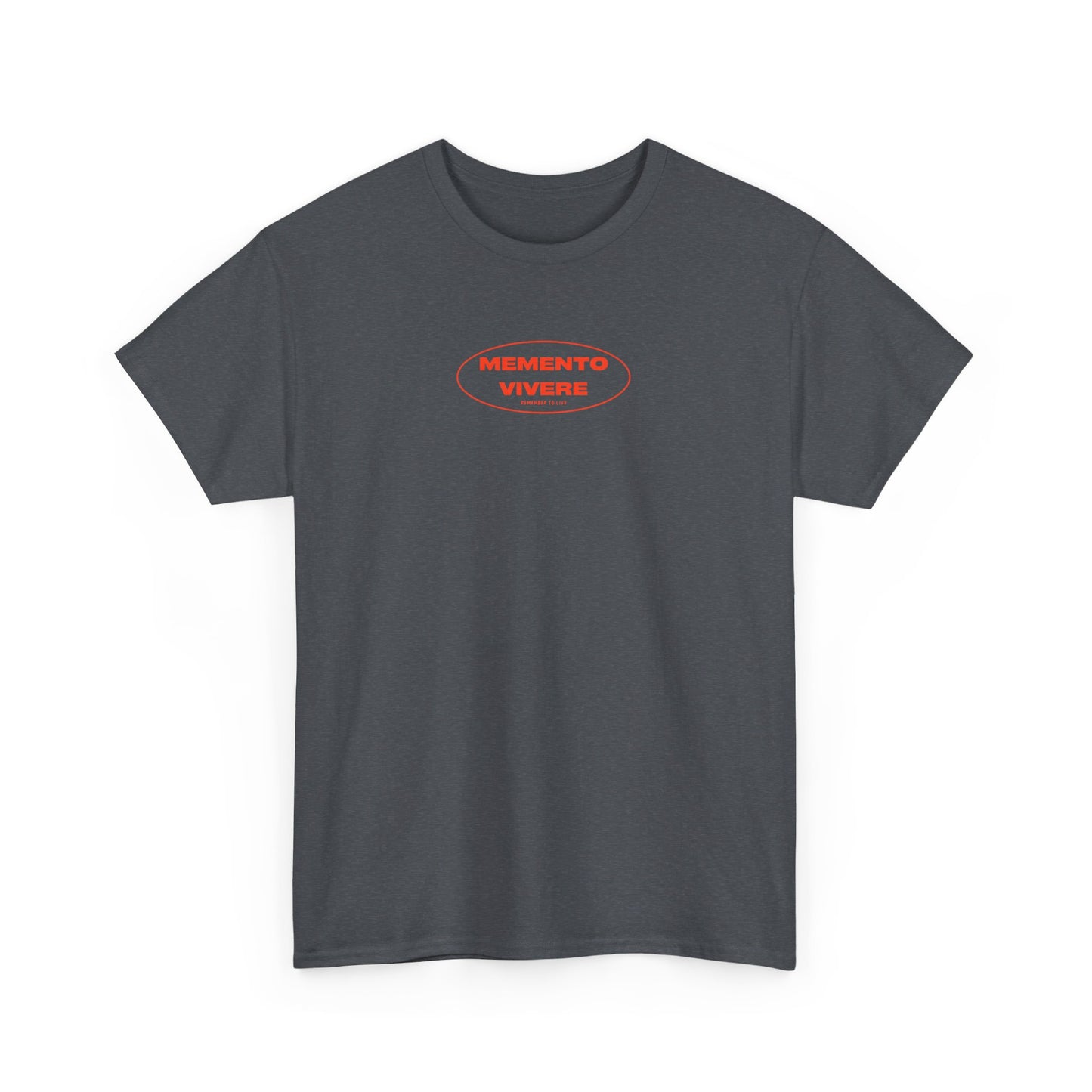 Stoic Tee "Momento Vivere" (Remember to Live) -Red, Men's Clothing
