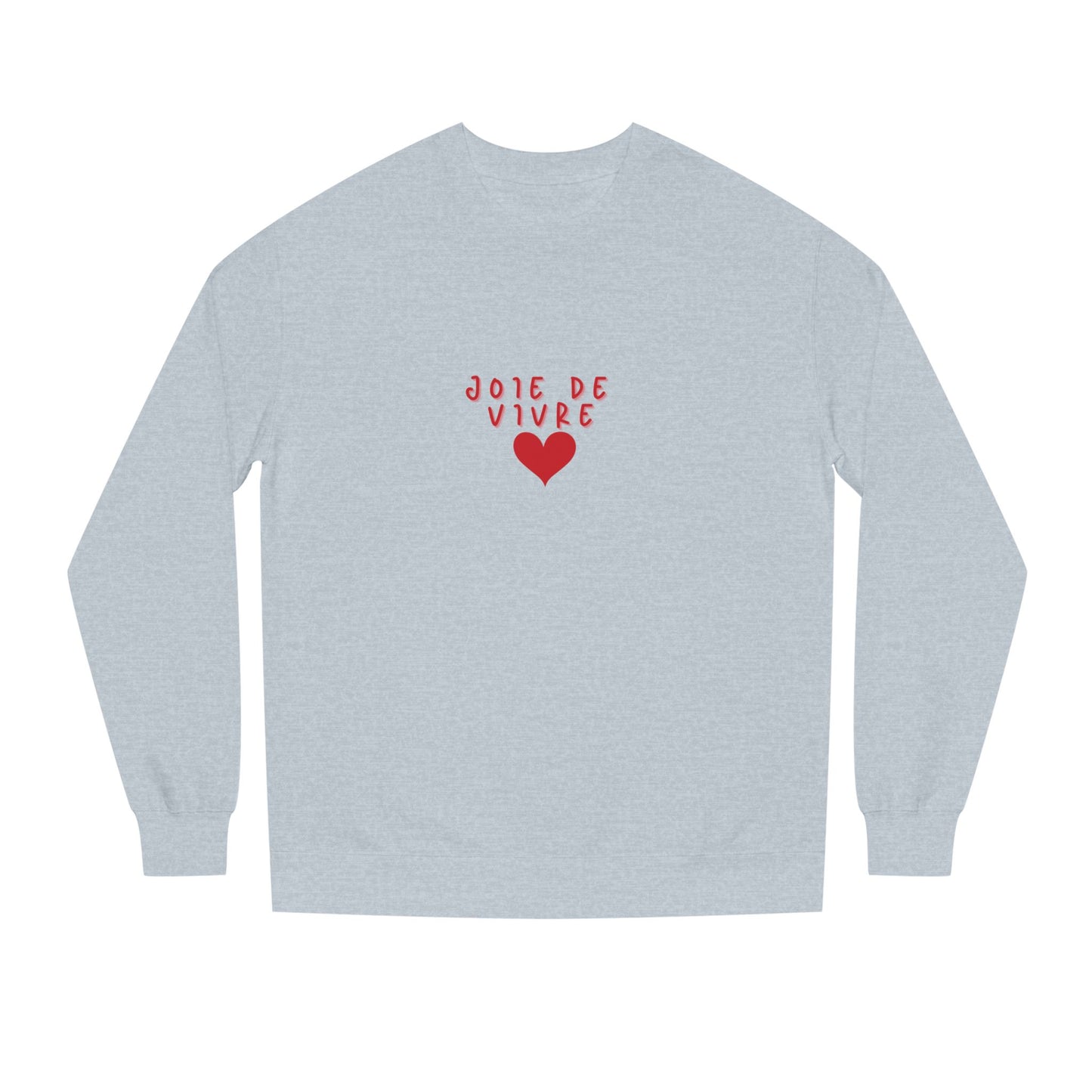 Joie de Vivre Heart Sweatshirt - Cozy French Crew Neck