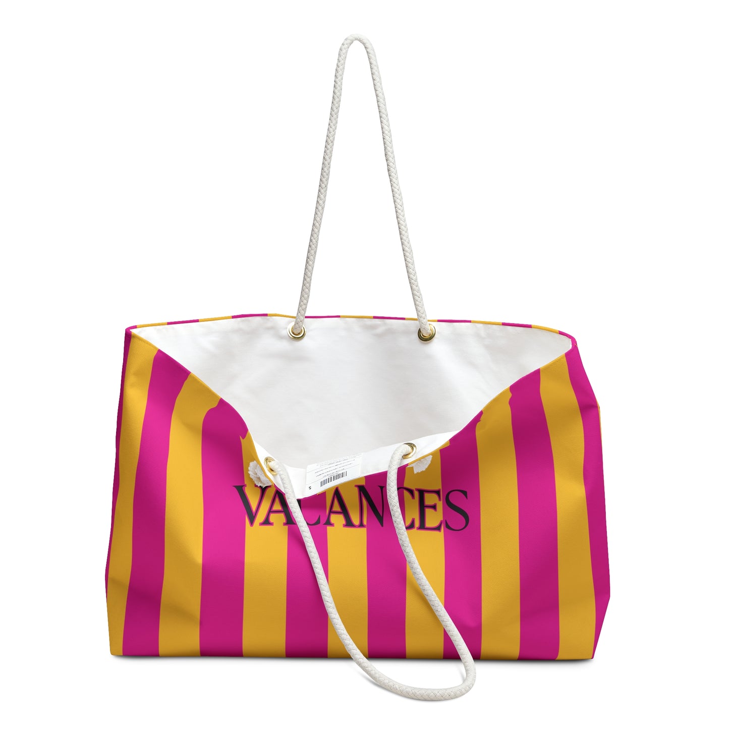 Chic Oversized Vacation Tote Bag, Hot Pink