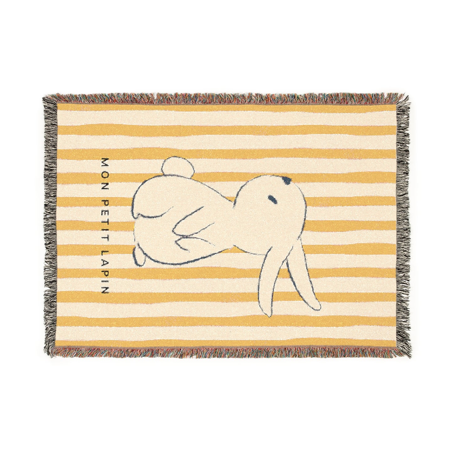 Woven Blanket for Kids Room - Mon Petit Lapin