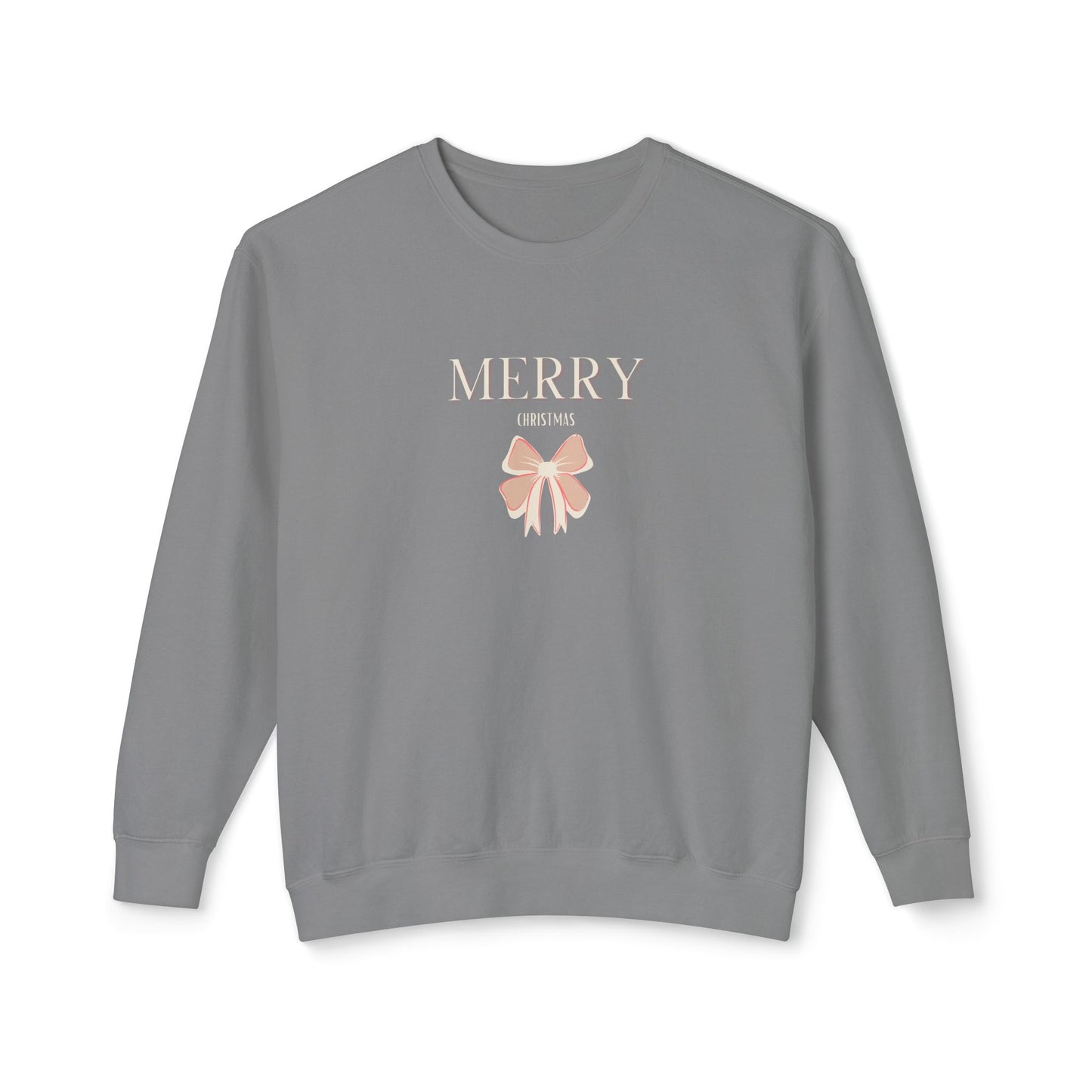 Merry Christmas Bow Ladies Sweatshirt