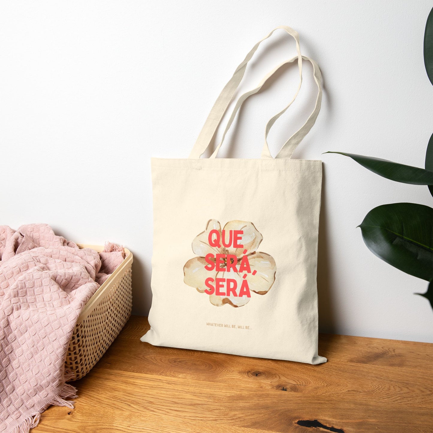 Que Sera, Sera Stylish Cotton Tote Bag