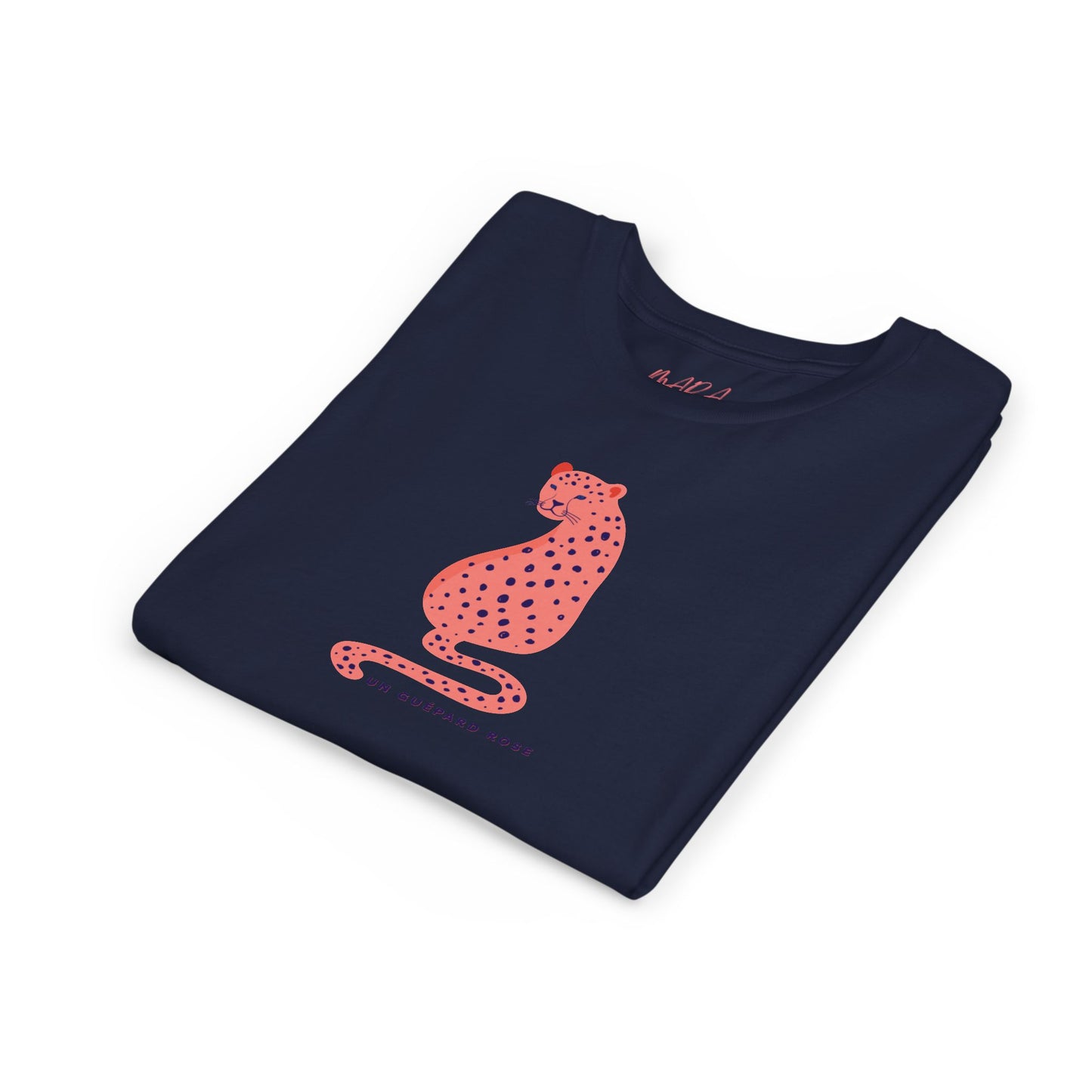 Youth Short Sleeve Tee, Playful Pink Leopard Design