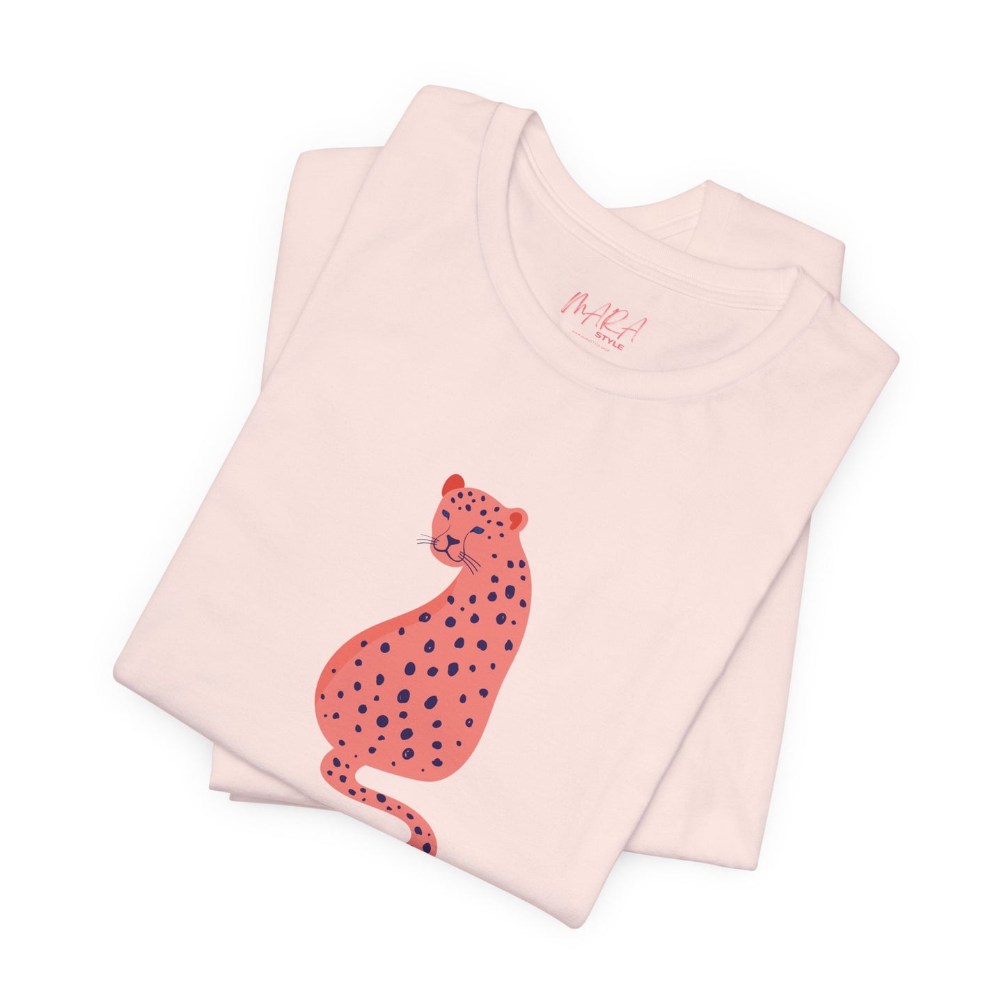 Pink Leopard Ladies Tee, Cute Summer Top