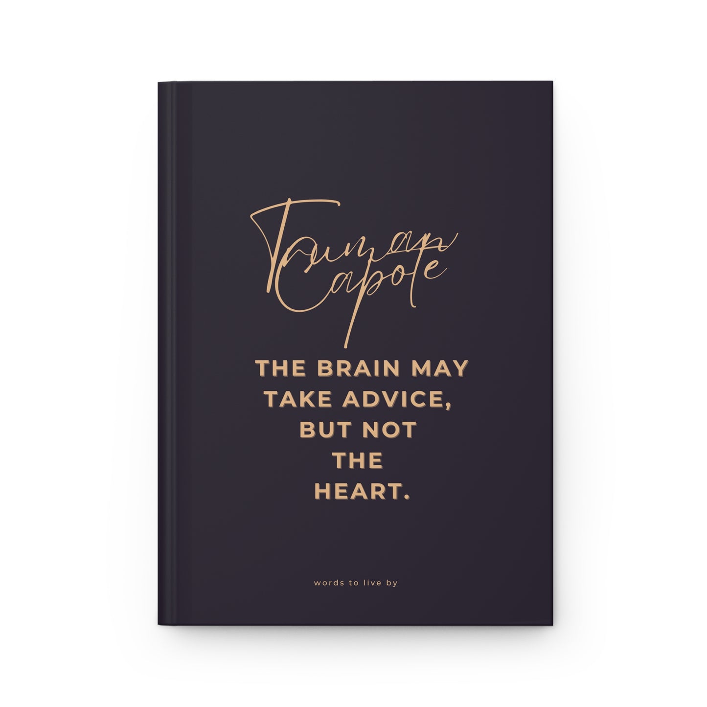 Truman Capote Quote Hardcover Journal, Sleek Black Diary
