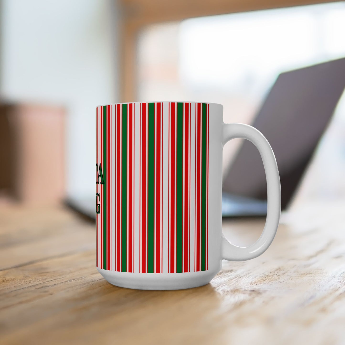 Santa Klaus Ceramic Mug, Holiday Decor