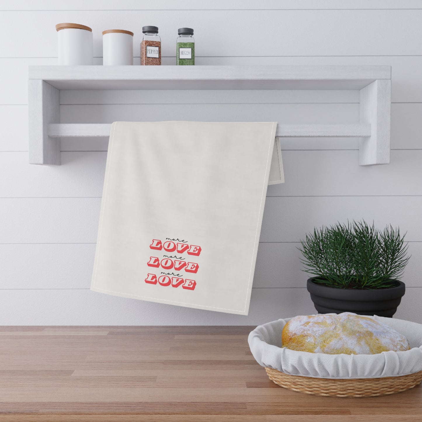 Sweet Kitchen Decor, Love Theme Tea Towels