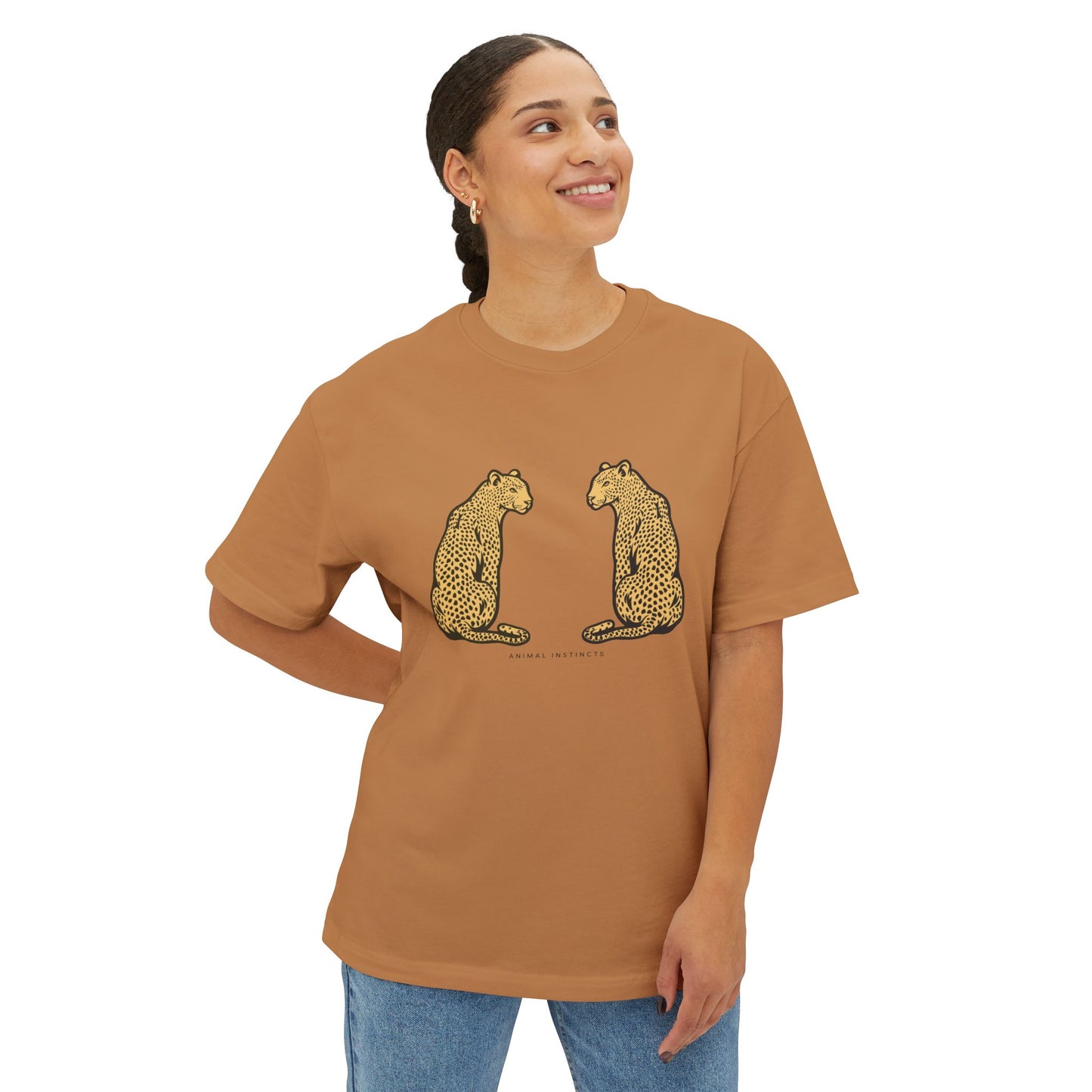 Cool Leopard Print Boxy Tee, Street Style