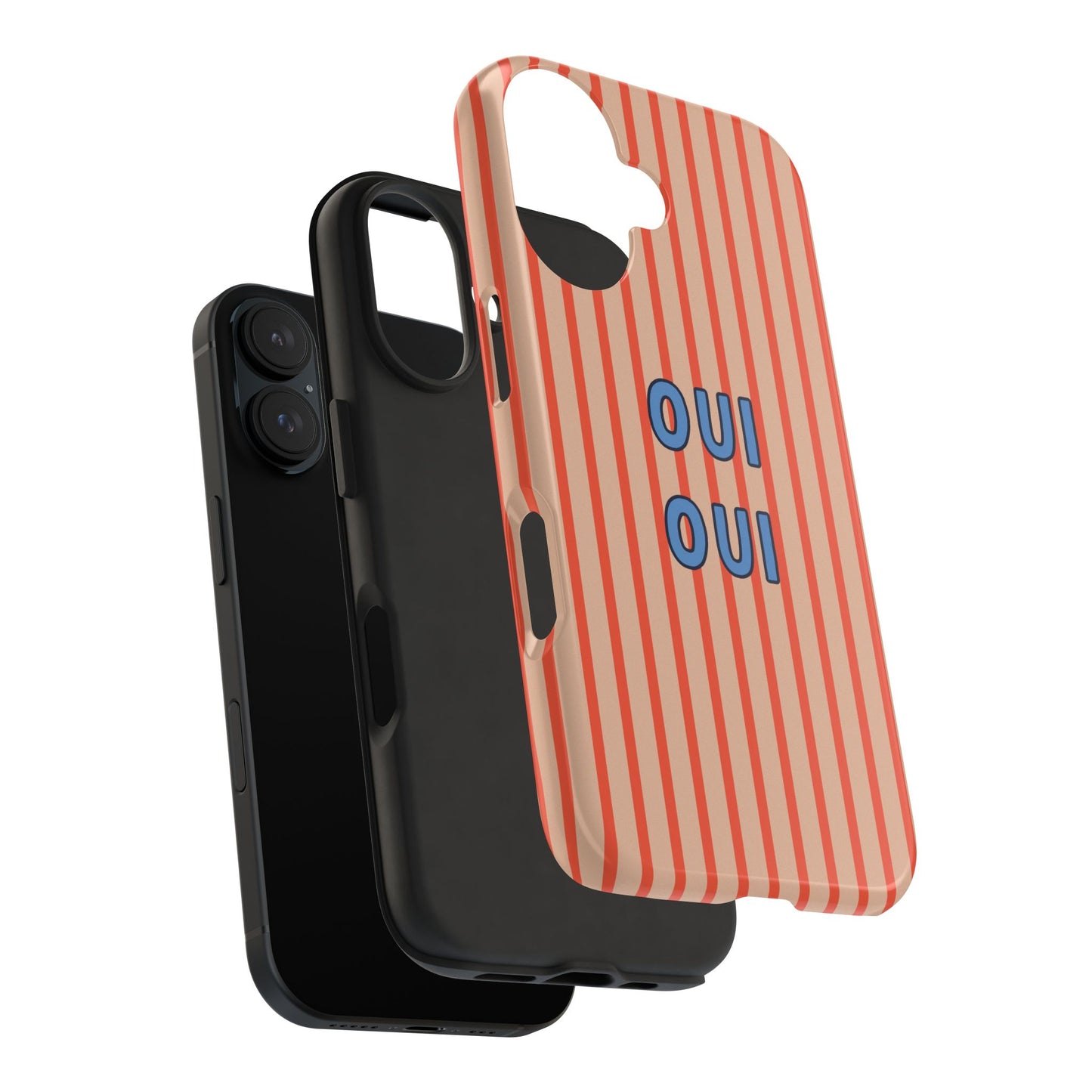 Chic iPhone Case — 'OUI OUI' RED Striped iPhone Case