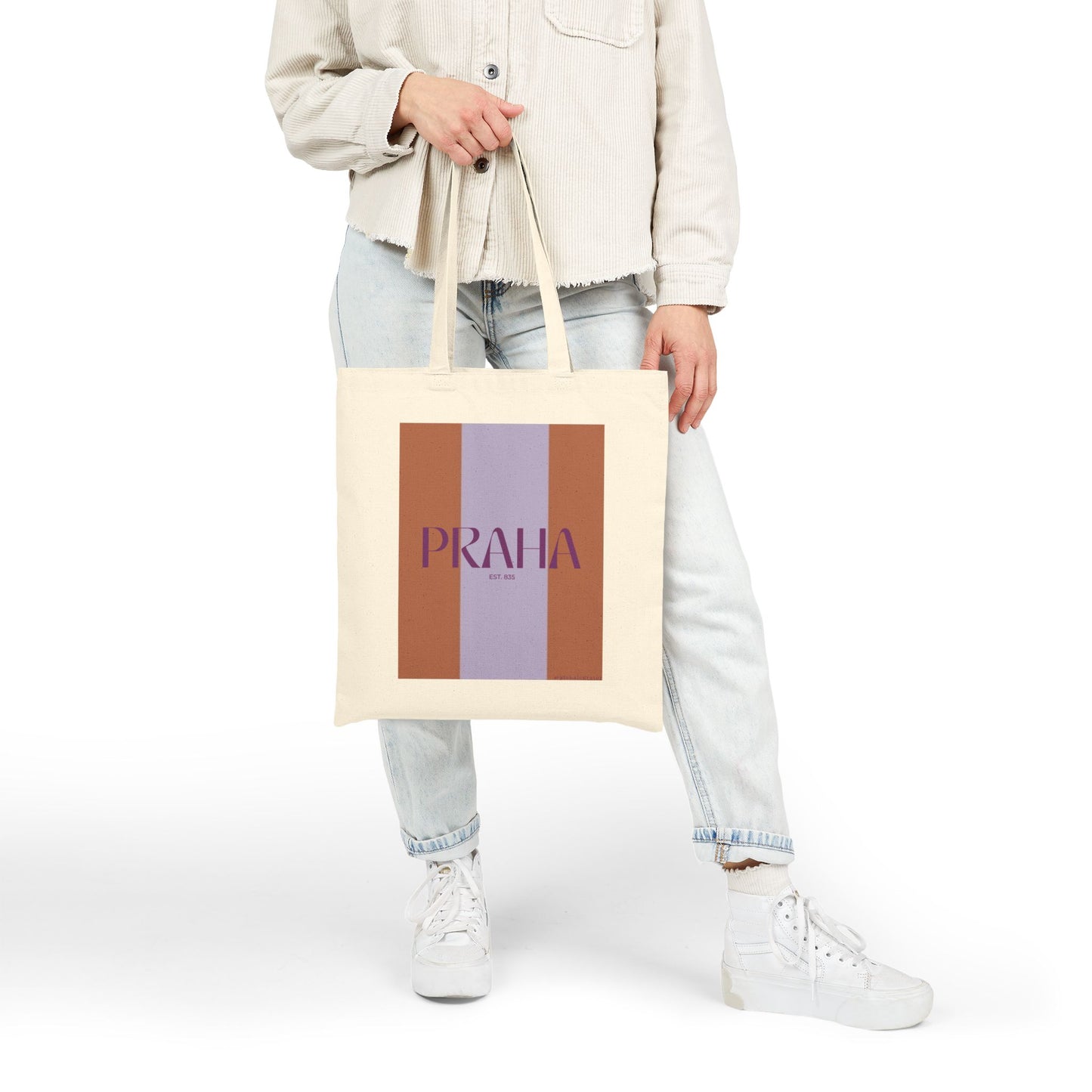 PRAHA Modern Canvas Tote Bag - The Global Nomad Edition