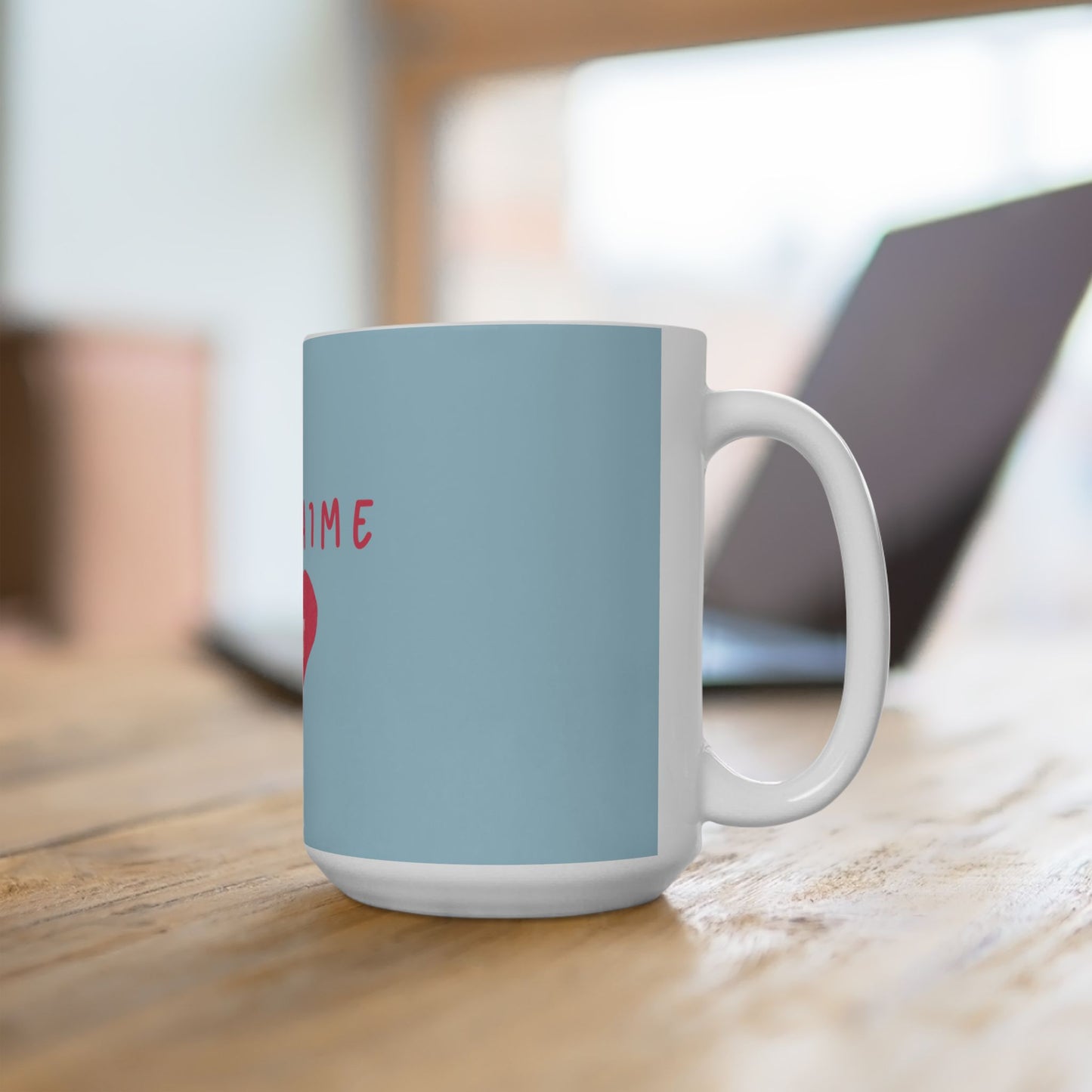 Je T'aime Heart Mug, French Coffee Mug