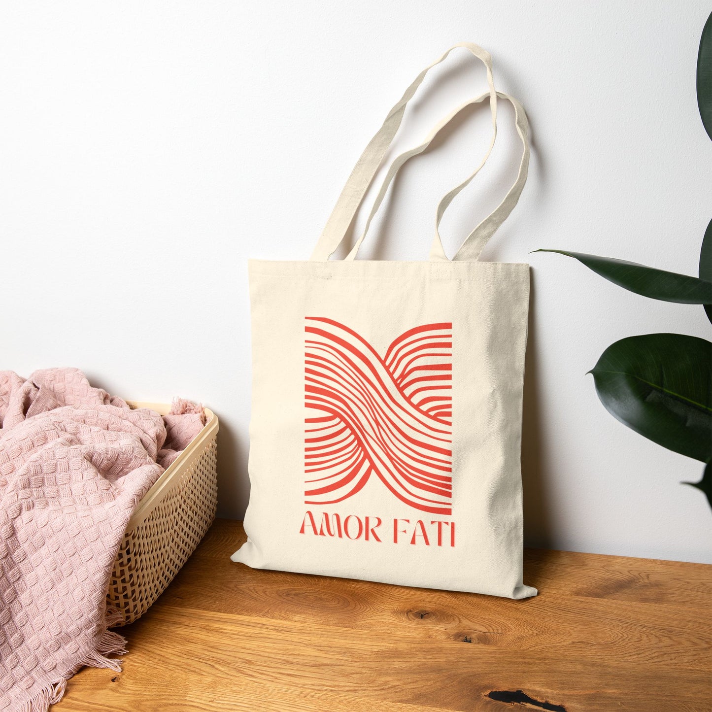 Black Tote Bag - Amor Fati Design