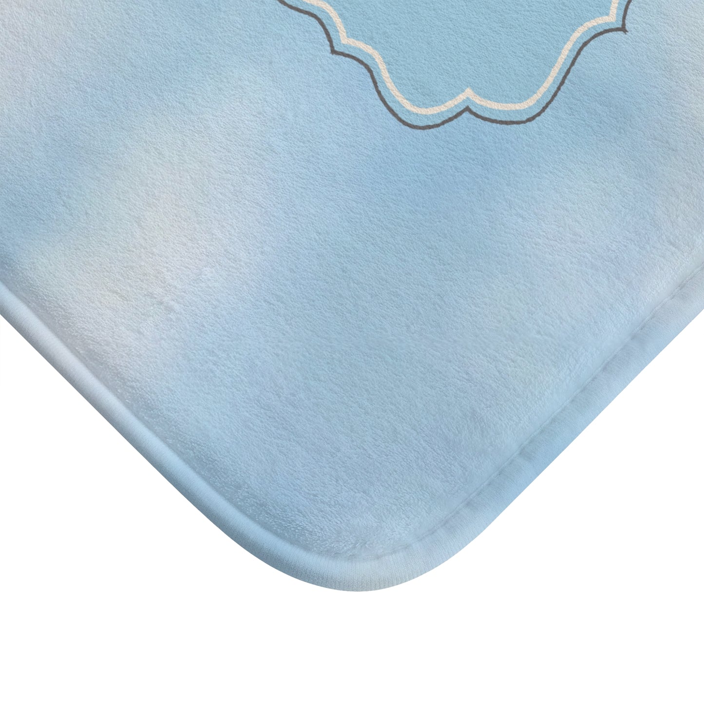 Sky Blue Bath Mat – 'The Sky's the Limit!' Inspirational Bathroom Rug