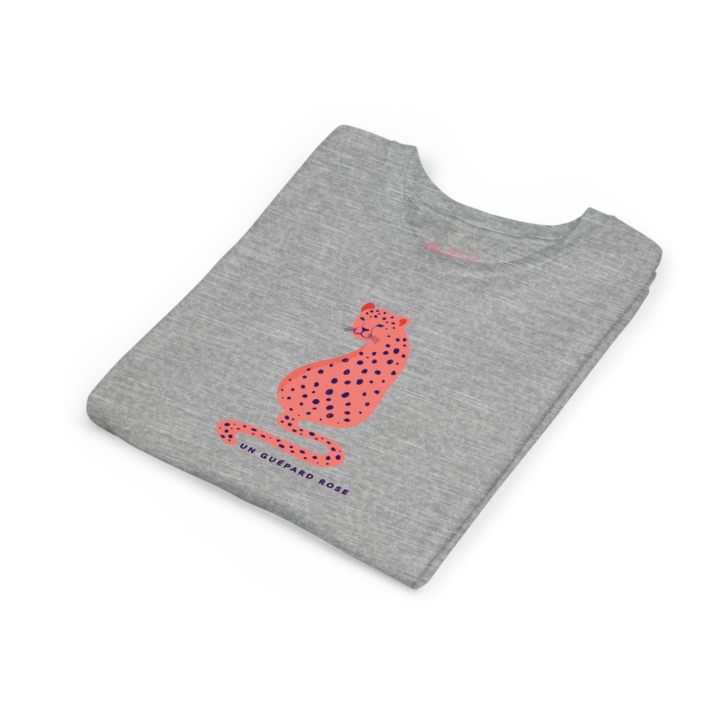 Youth Short Sleeve Tee, Playful Pink Leopard Design