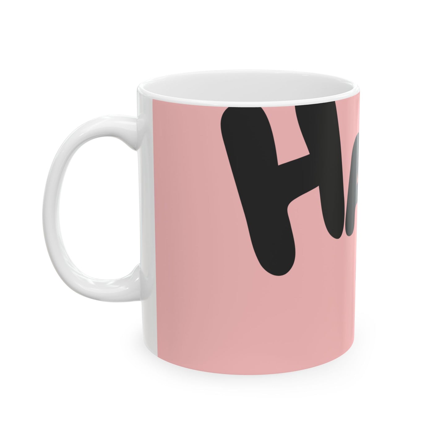 Ceramic Mug, Cute Happy Birthday Mug - PINK