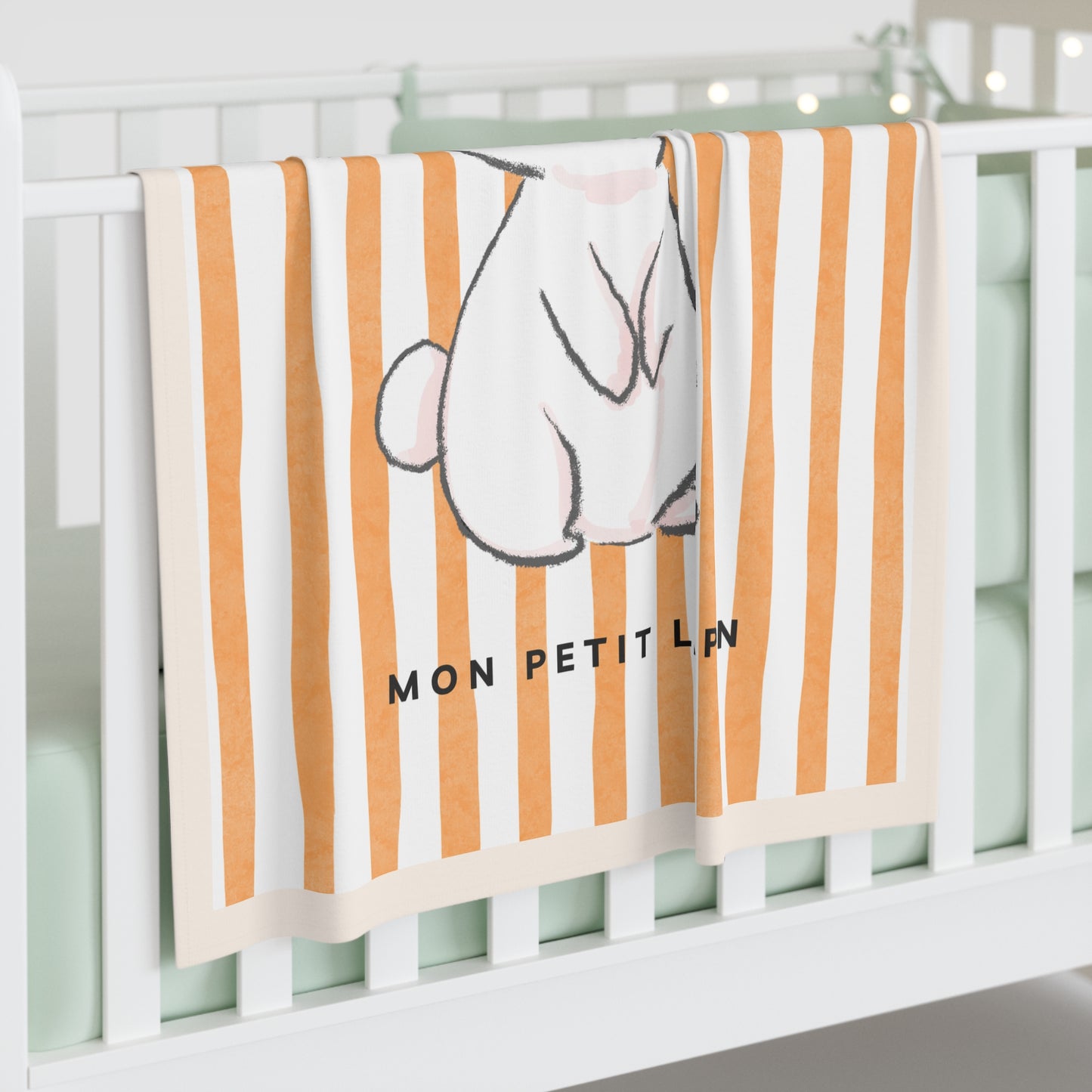 Striped Baby Blanket - Mon Petit Lapin, Baby Swaddle