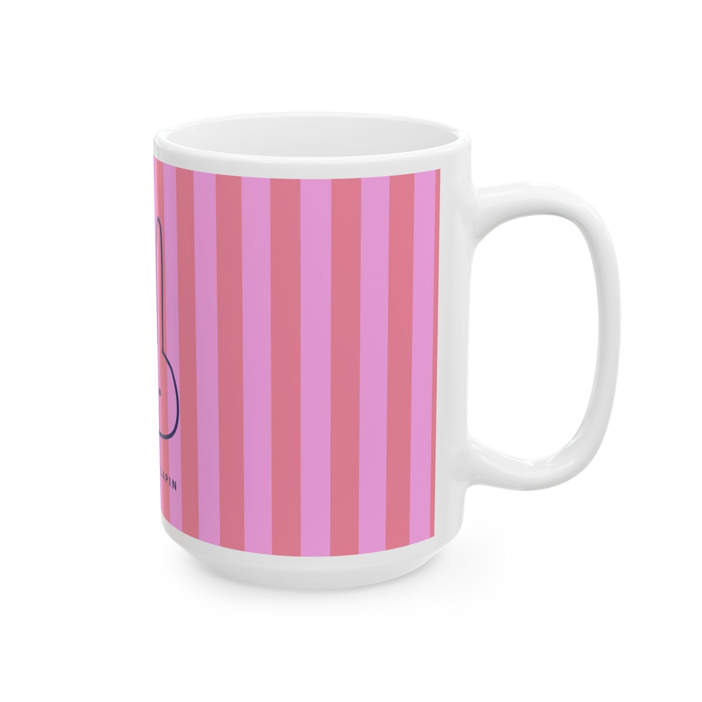 Whimsical Bunny Ceramic Mug, Mon Petit Lapin
