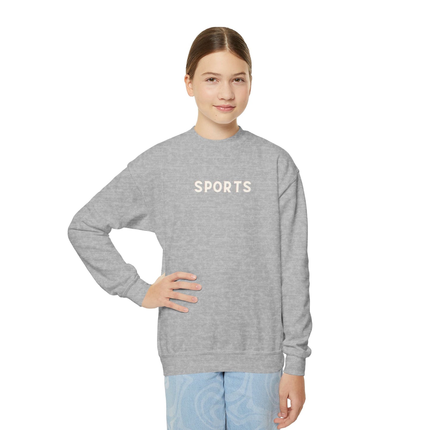Youth SPORTS Crewneck Sweatshirt - Stylish School Activities Pullover
