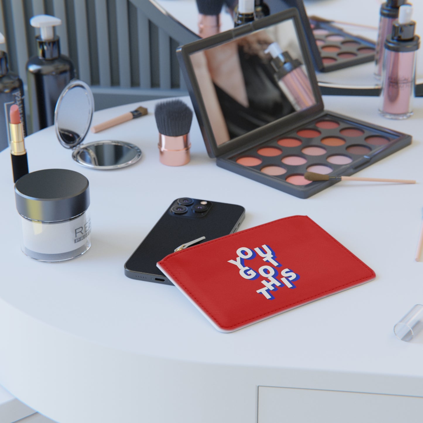 Mini Clutch Bag — 'You Got This' Red Motivational Card Wallet