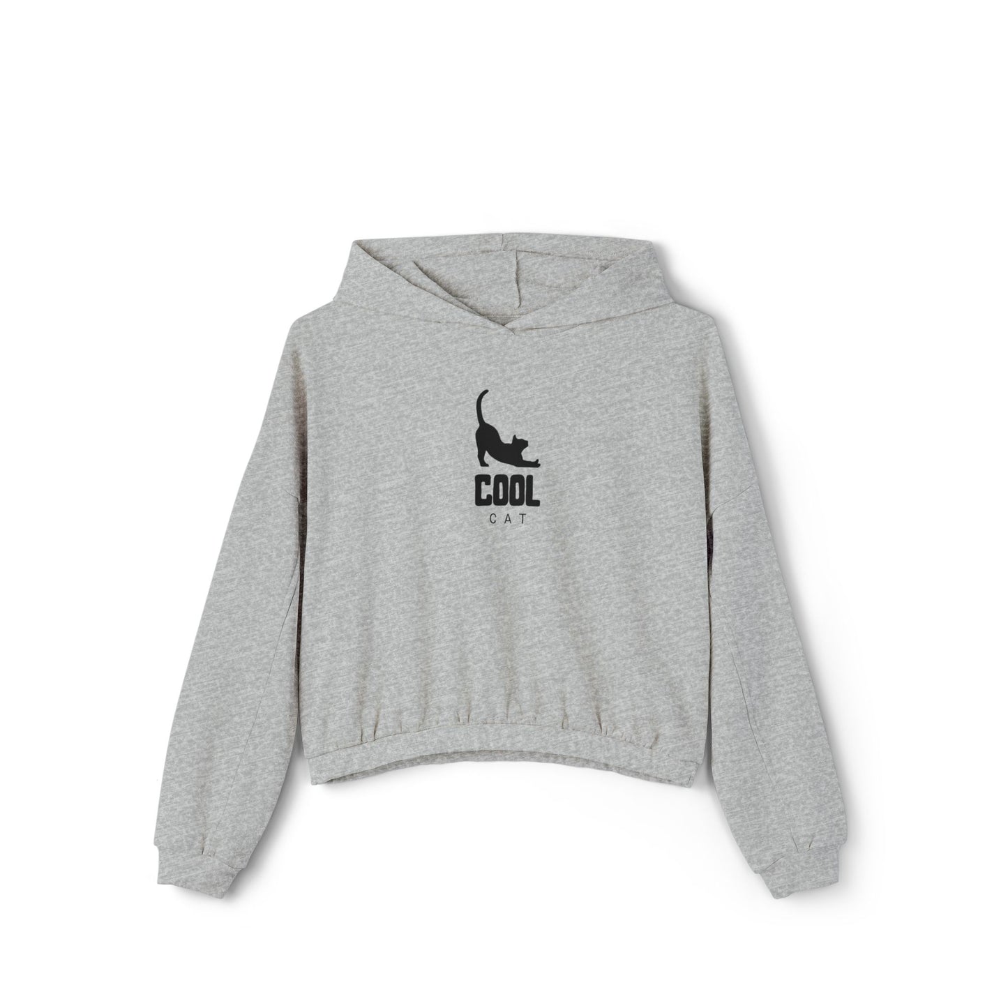 Cool Cat Cinched Bottom Hoodie | Coquette Top