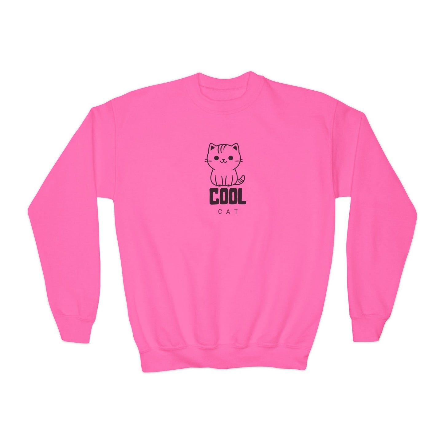 Cool Cat Teen Crewneck Sweatshirt | Halloween Shirt