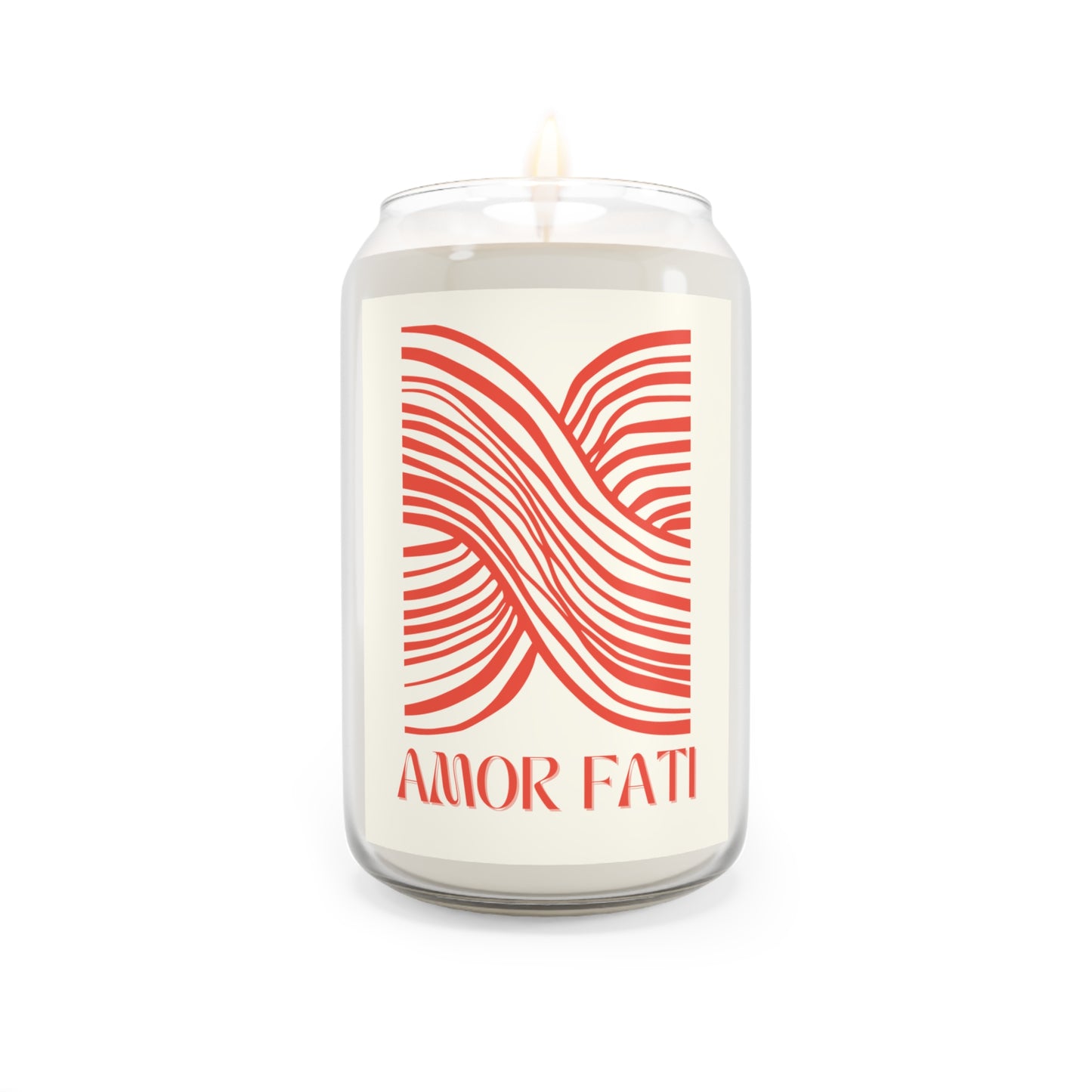 AMOR FATI Stoic Candle, 14 oz RED