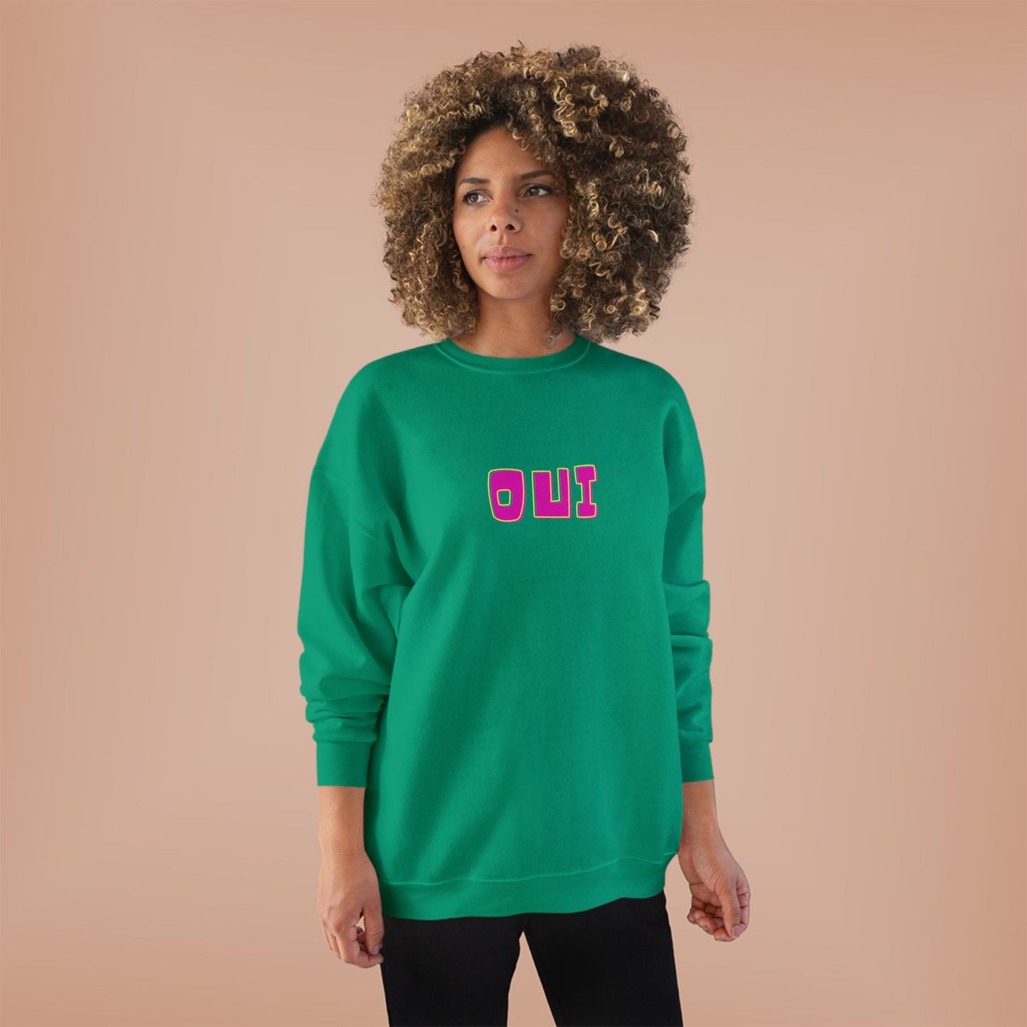 Bold French "OUI" Ladies Sweatshirt