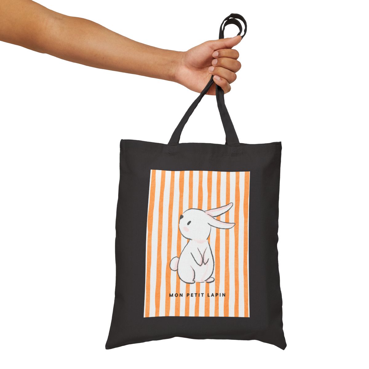 Kid's Cotton Tote Bag, My Little Bunny Mon Petit Lapin