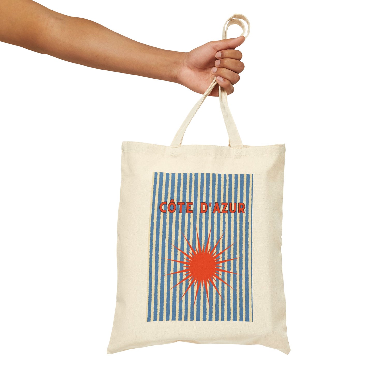 Côte d'Azur Cotton Canvas Summer Tote