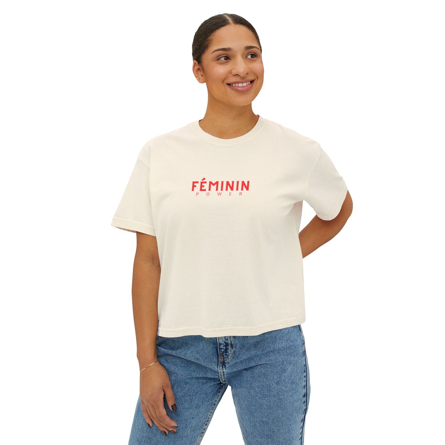 Feminine Power Boxy Crop T-Shirt