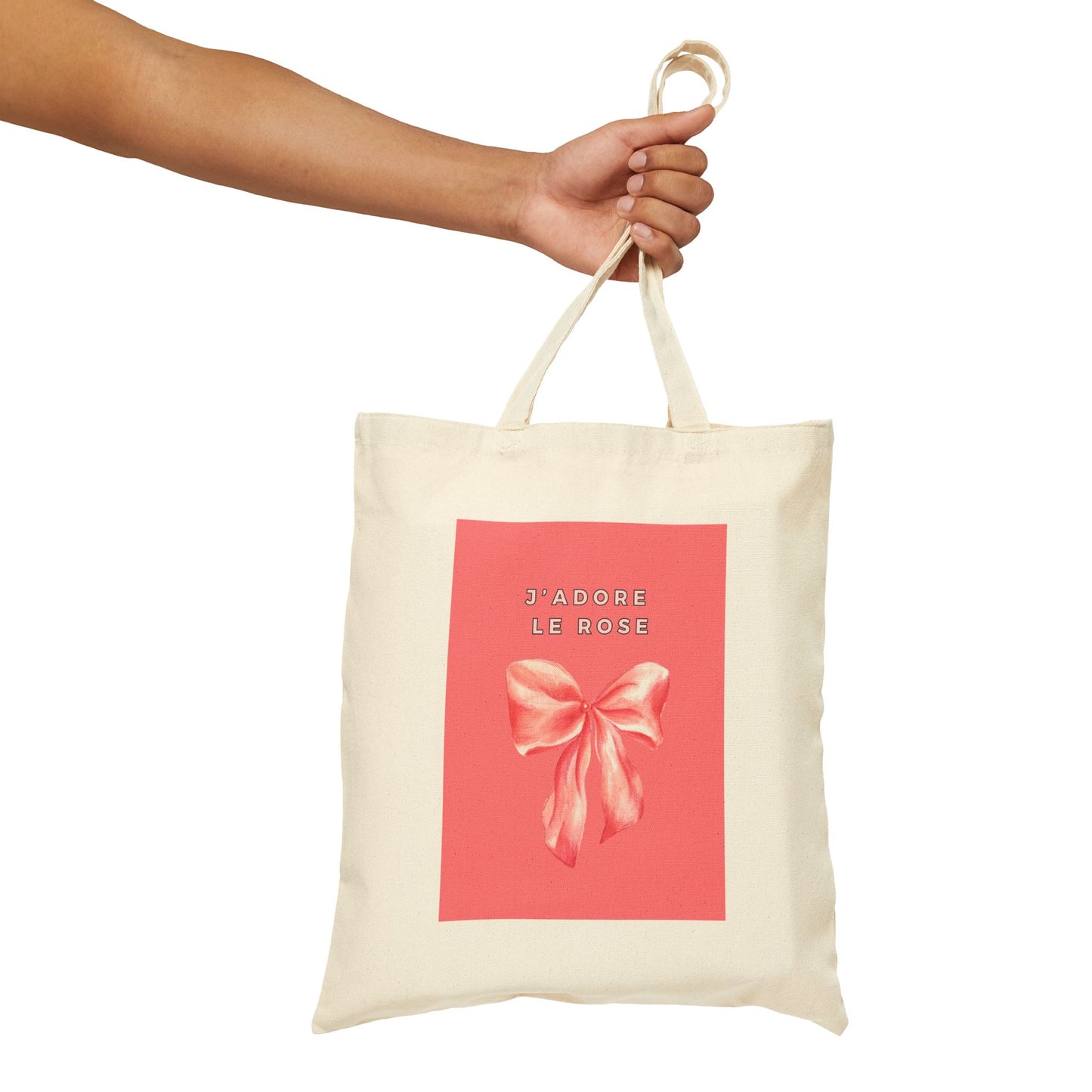 ( I Love Pink) Cotton Tote Bag