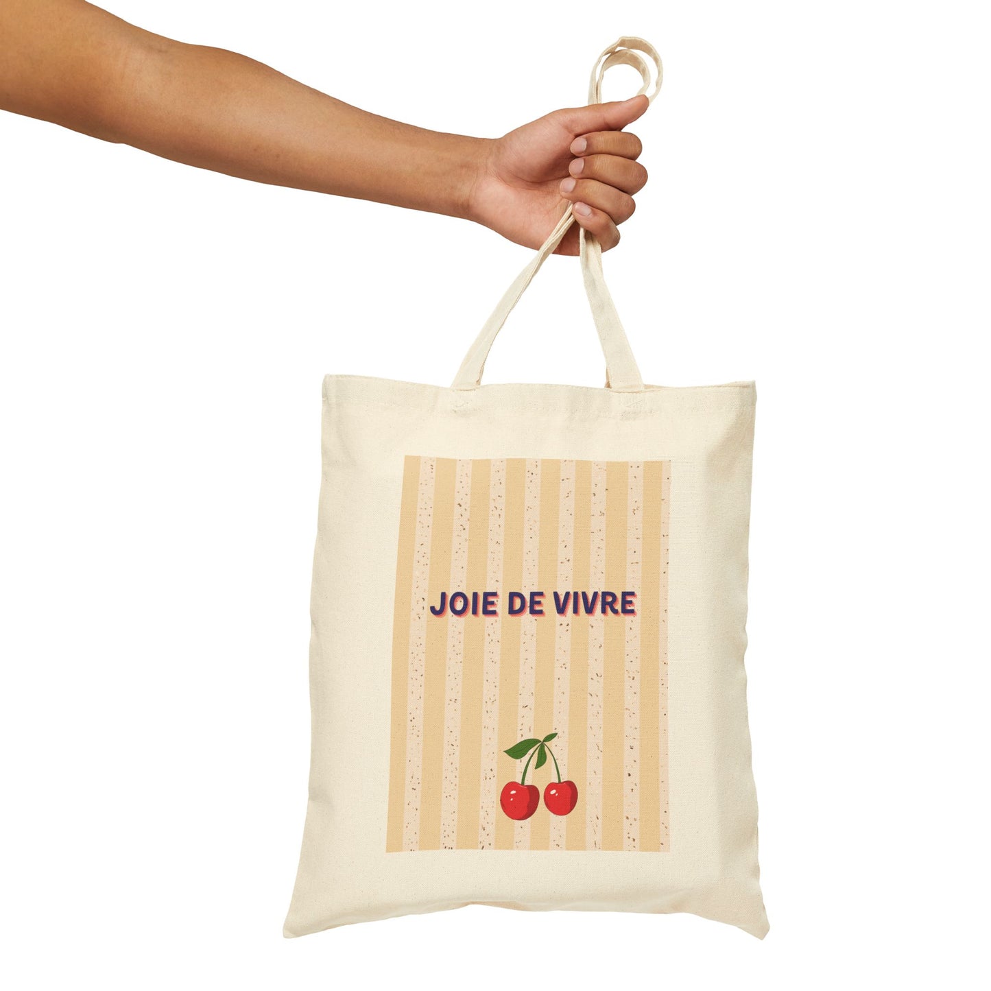 Joie de Vivre Cotton Beach Bag