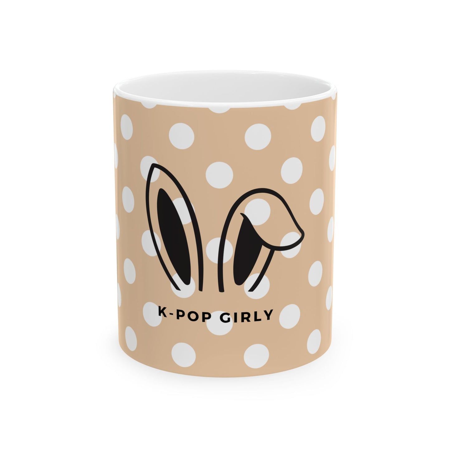 K-Pop Girly Polka Dot Ceramic Mug