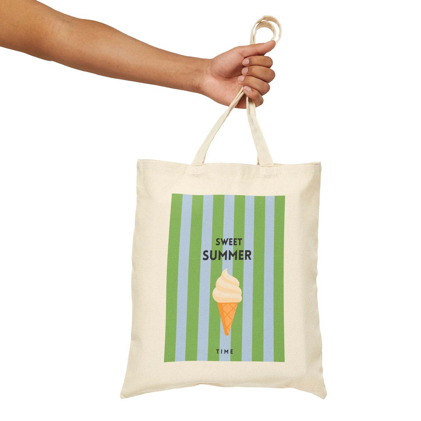 Preppy Summer Cotton Tote Bag
