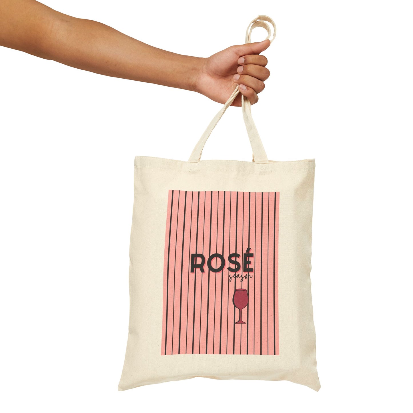 Rosé Season Cotton Tote Bag