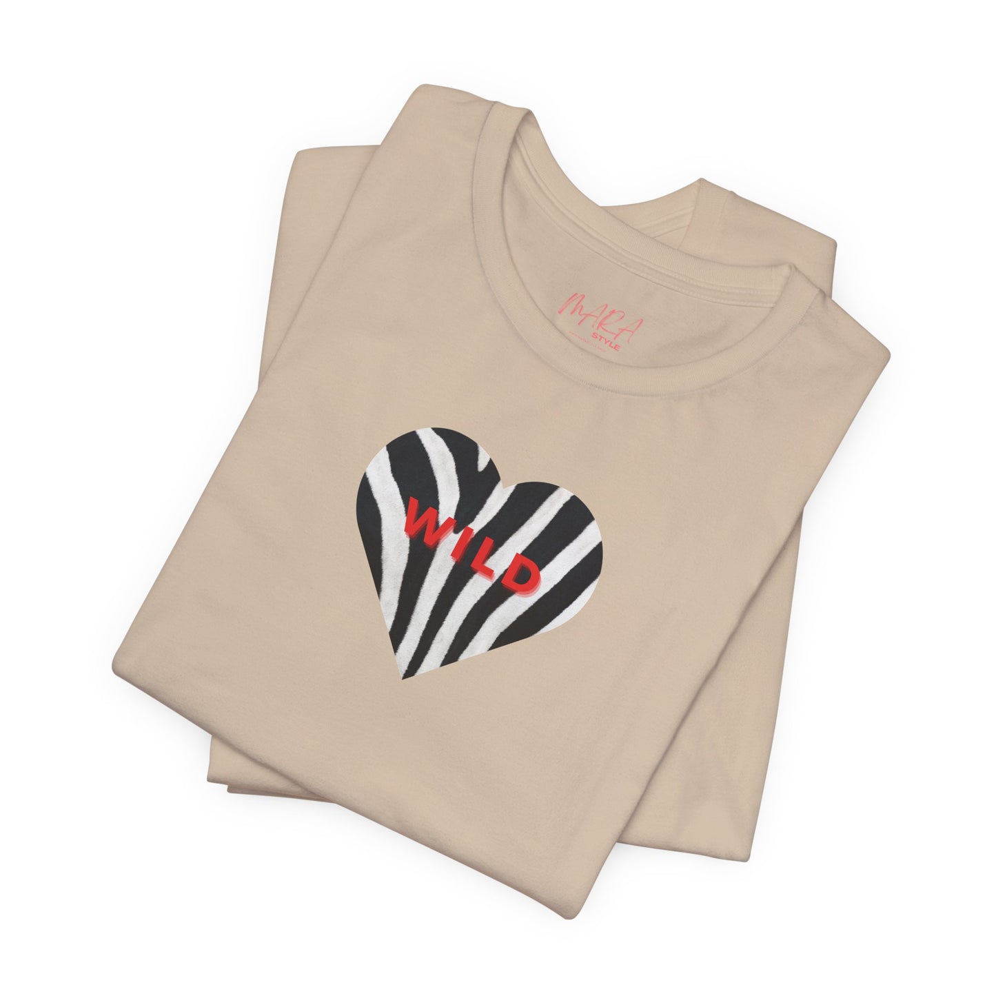 Zebra Heart Ladies Tshirt