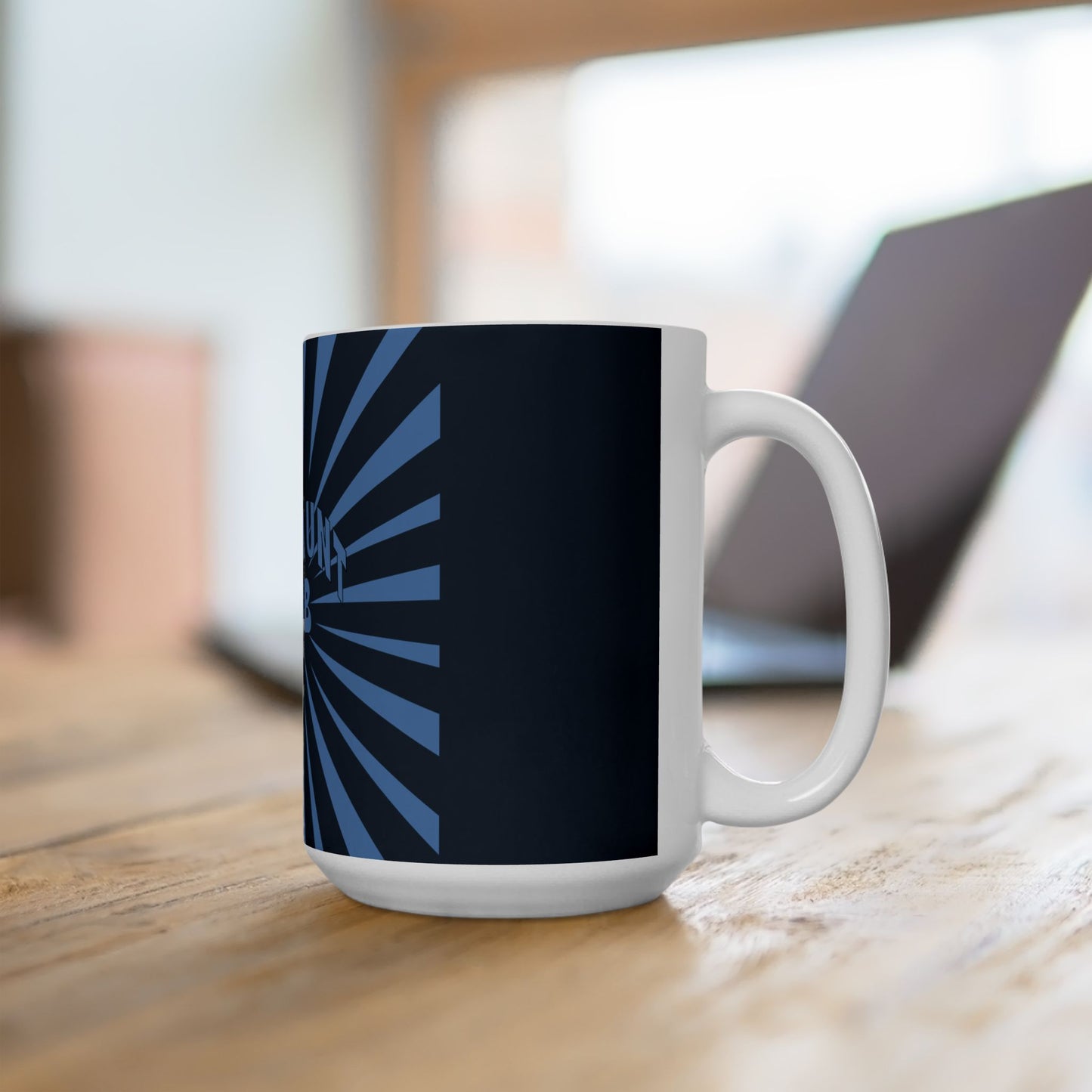 Cool Aunt Club Ceramic Mug, Auntie Coffee Cup, BLUE Monochrome