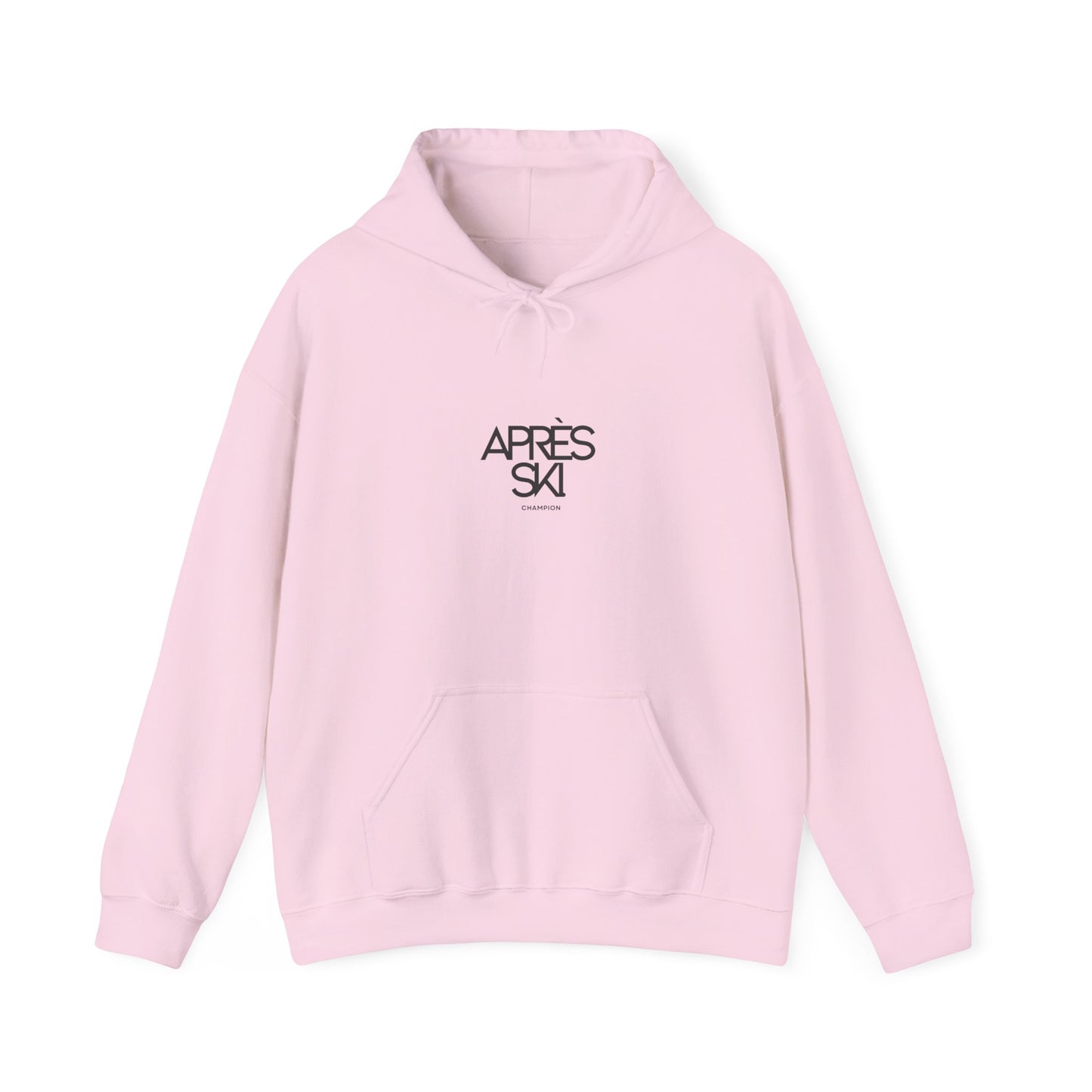 Pink hoodie with 'AFRØS SKI' text on a white background
