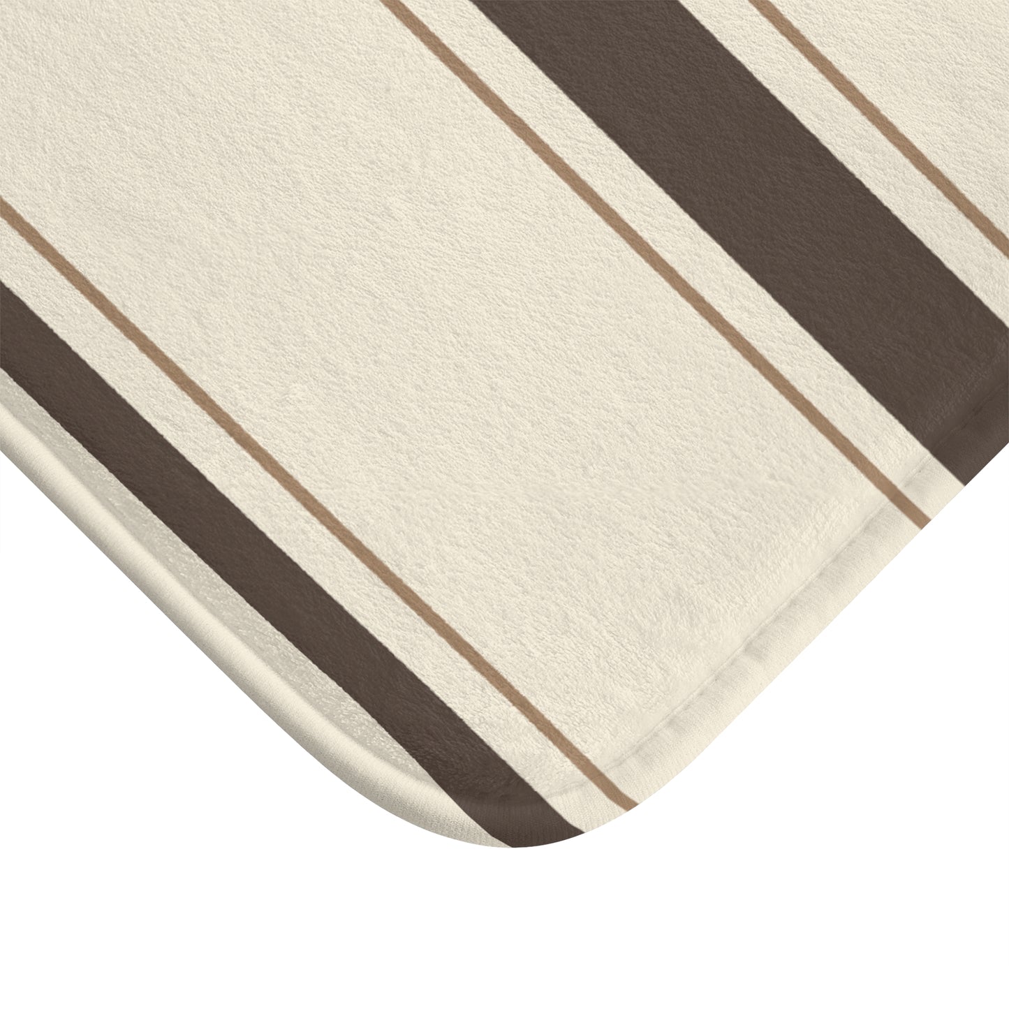 Le Bain Classic Striped Bath Mat, BROWN,  French Bathroom Decor