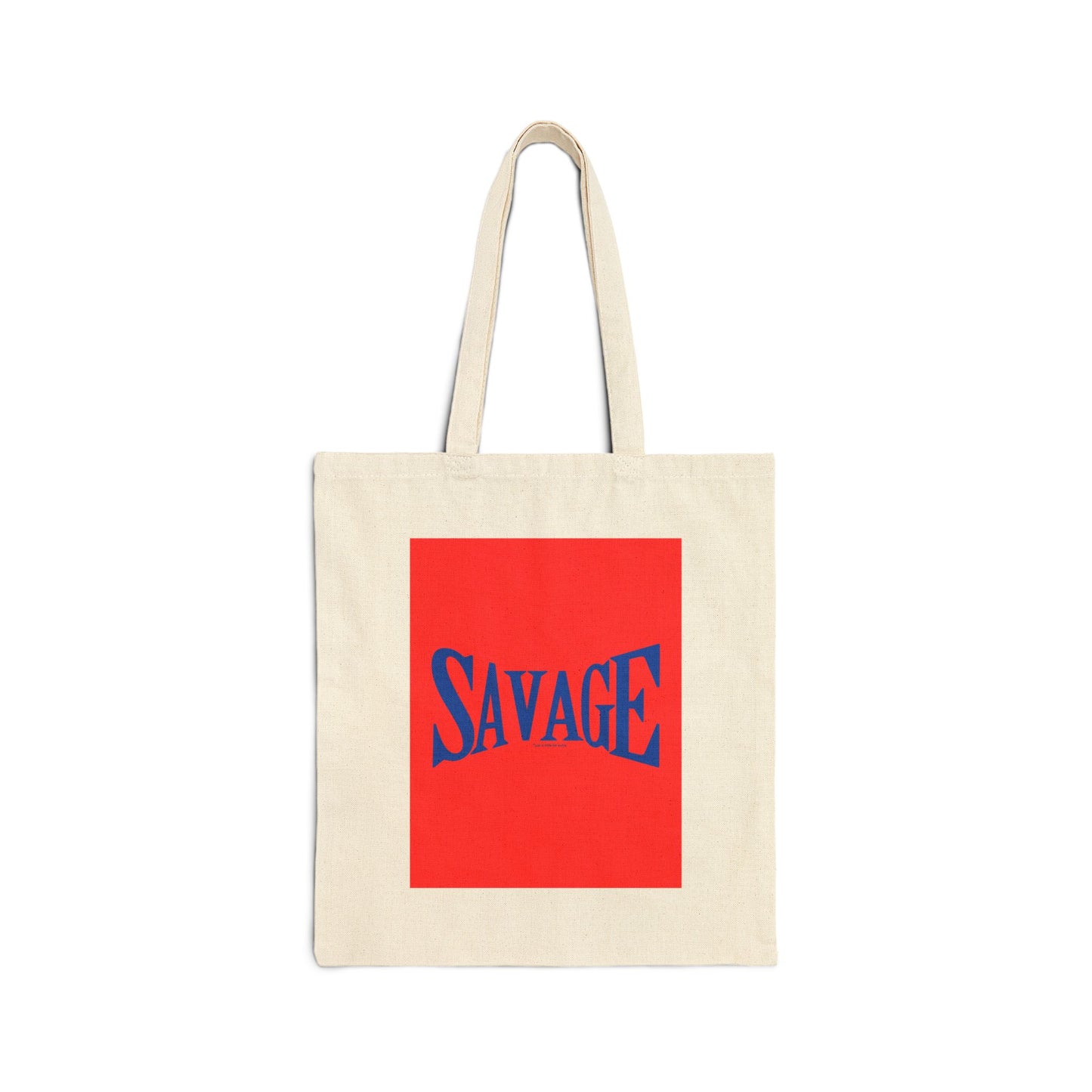 Canvas Tote Bag - Street-Style Savage Design, Color Block or Sleek Black