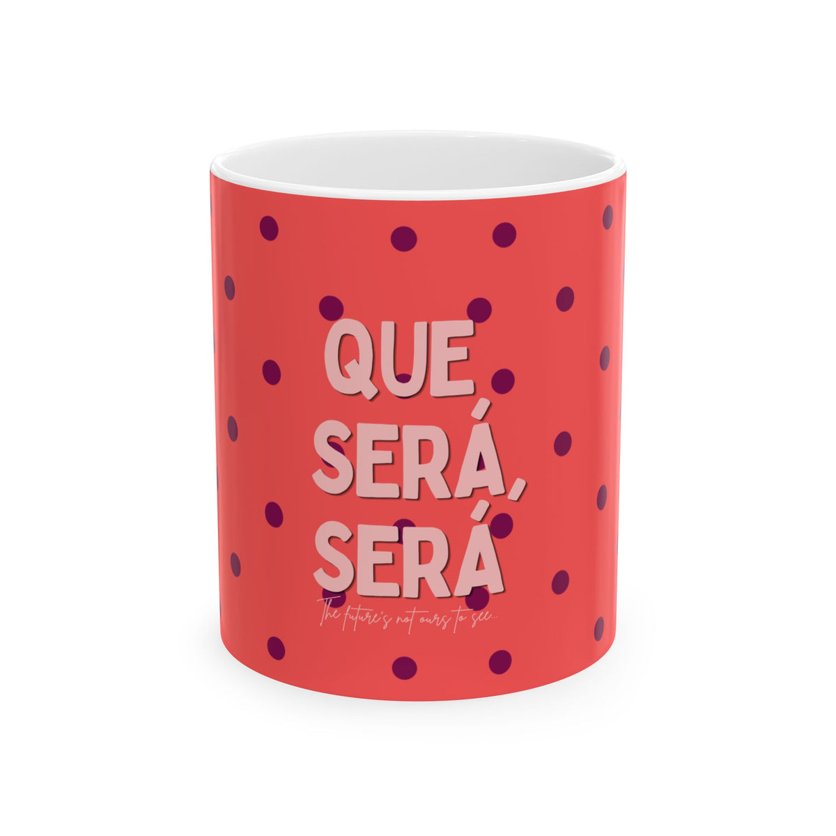 Que Será, Será Polka Dot Ceramic Mug