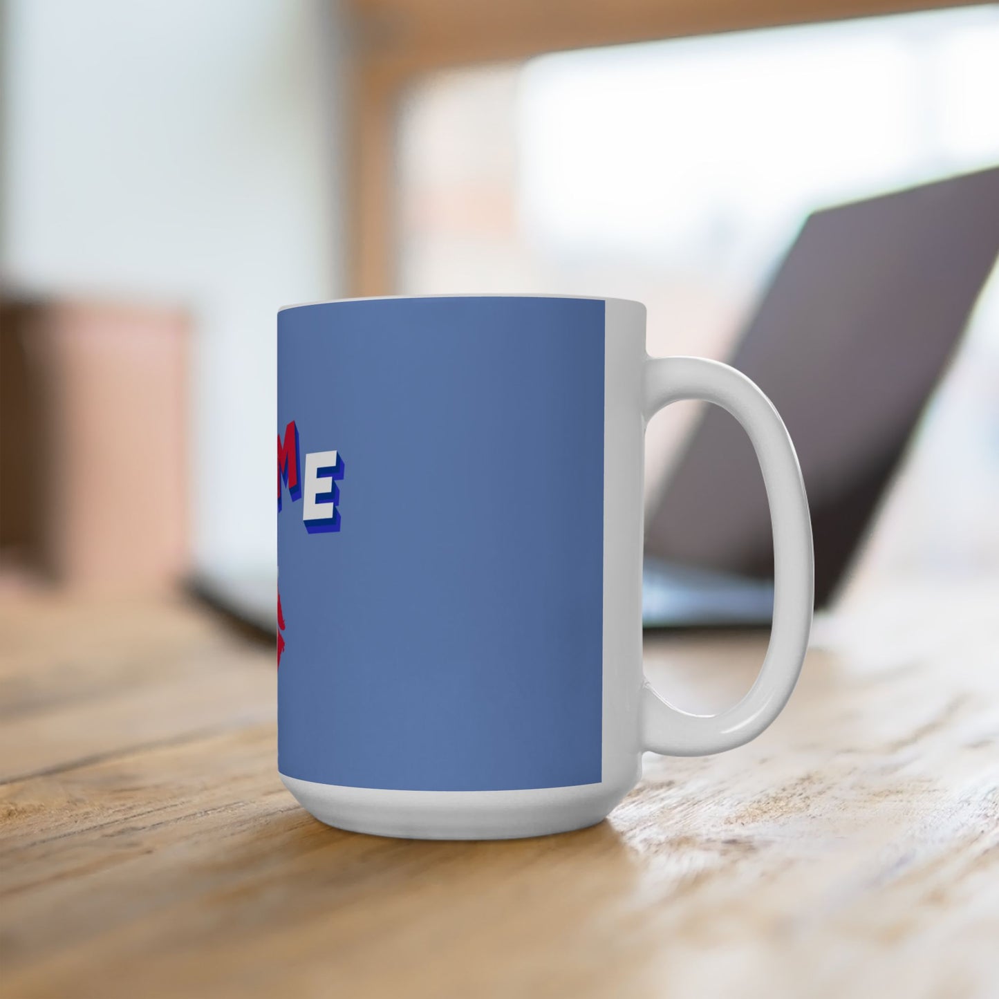 Femme Kiss Ceramic Mug, Sky Blue  —WIFE  Coffee Cup